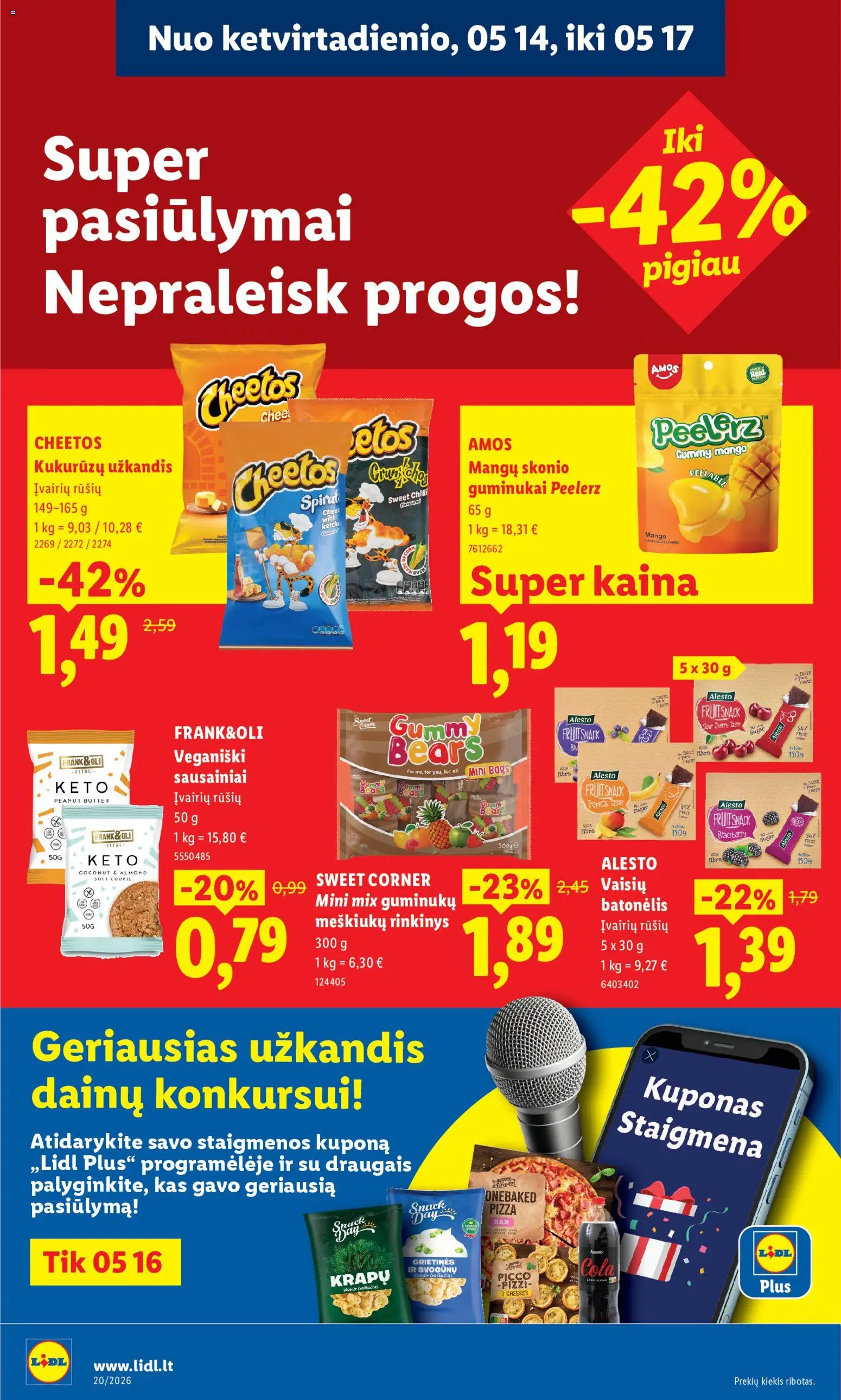 LIDL akcijos nuo 11.05.2026 | Puslapis: 40 | Prekių: Sausainiai, Guminukai