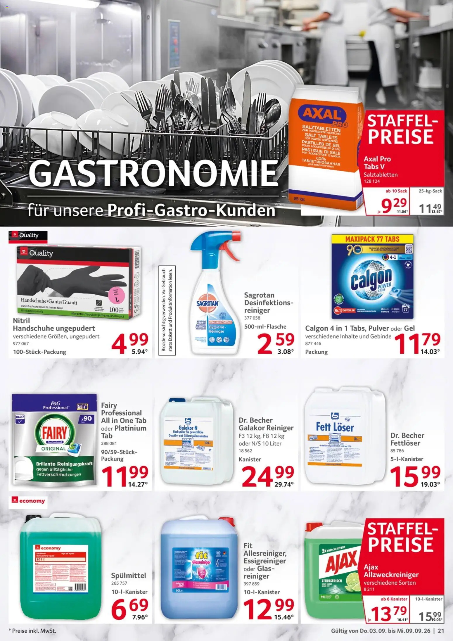 Selgros Prospekt – gültig ab 03.09.2026 | Seite: 21 | Produkte: Handschuhe