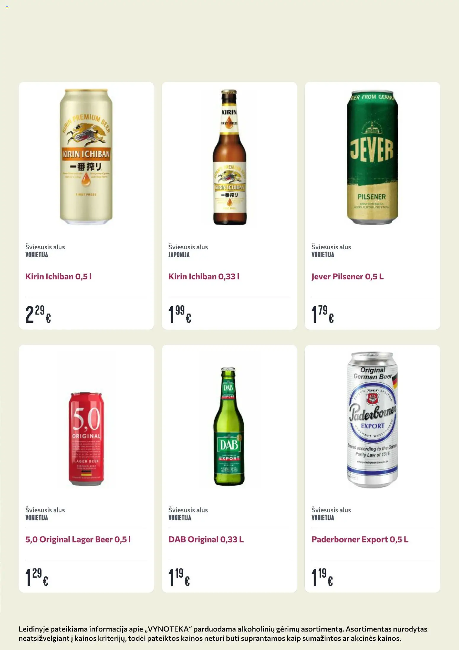 VYNOTEKA akcijos nuo 2026.06.29 | Puslapis: 22 | Prekių: Alus