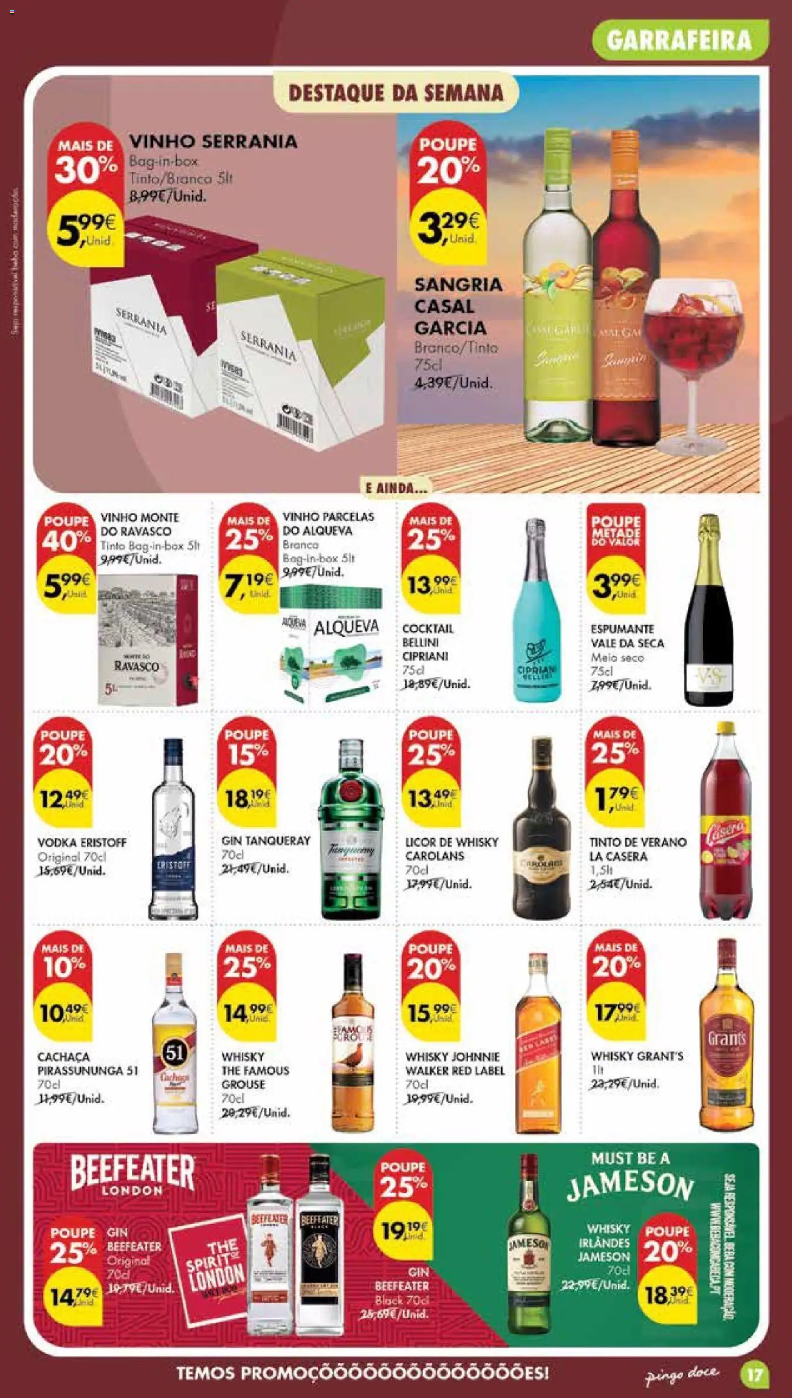 Pingo Doce Poupe Esta Semana Madeira │ válido de 18/08/2026 | Página: 17 | Produtos: Whisky, Whisky Jameson, Cachaça, Licor