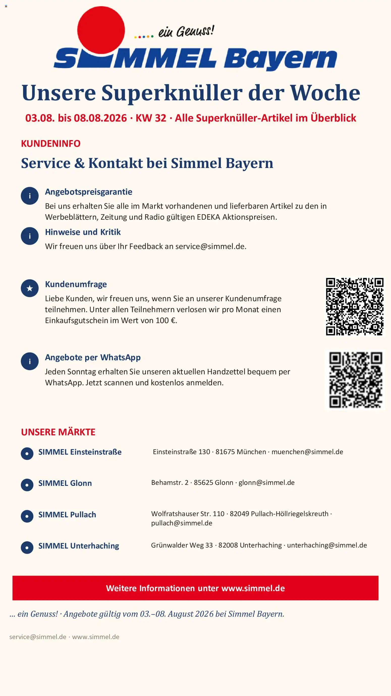 Simmel Bayern – gültig ab 03.08.2026 | Seite: 1 | Produkte: Radio