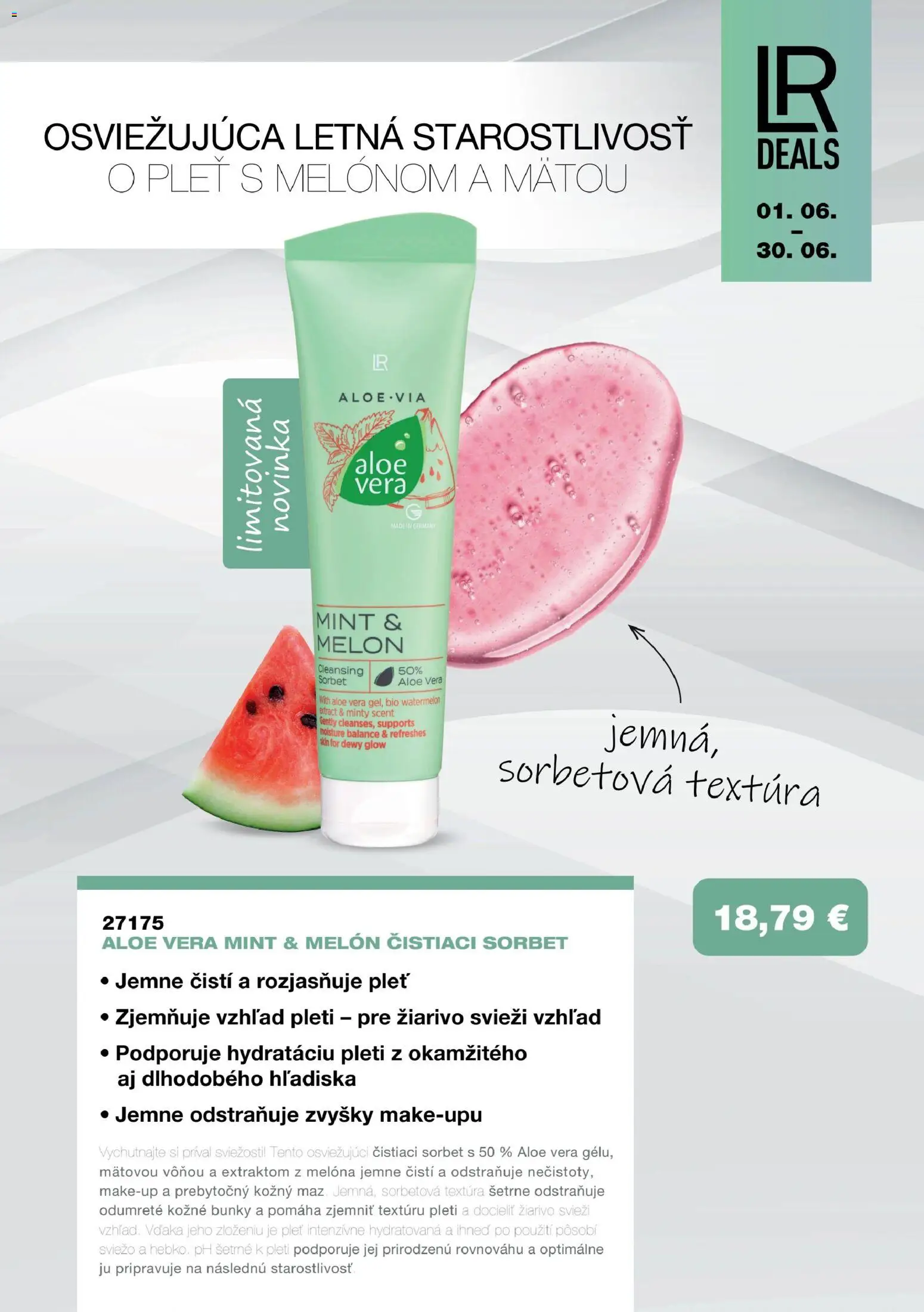 Nové LR akcie – leták je platný od 01.06.2026 | Strana: 9 | Produkty: Sorbet, Melón