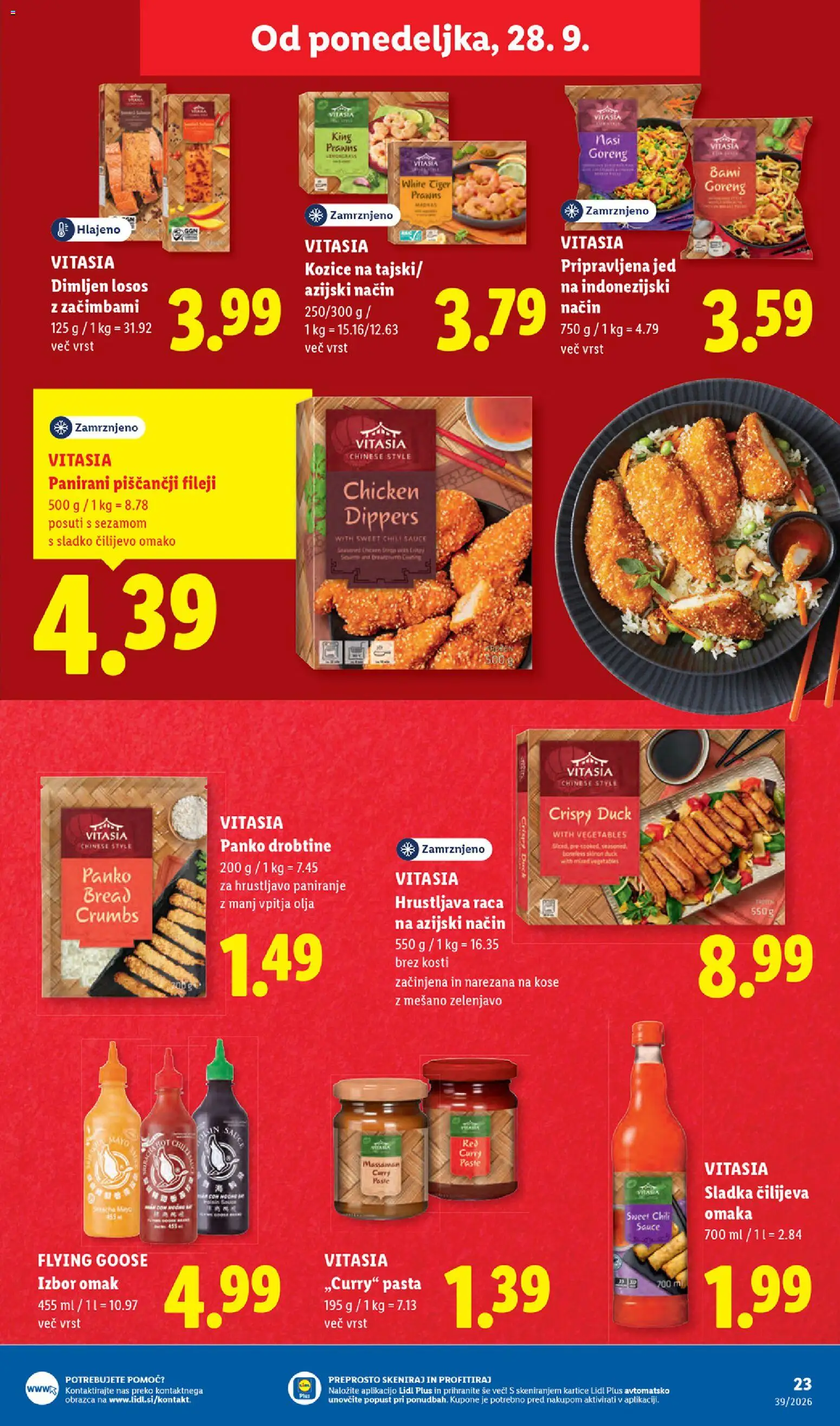 Novi Lidl katalog ponudbe – veljaven od 24.09.2026 | Stran: 43 | Izdelki: Kozice, Losos, Omaka