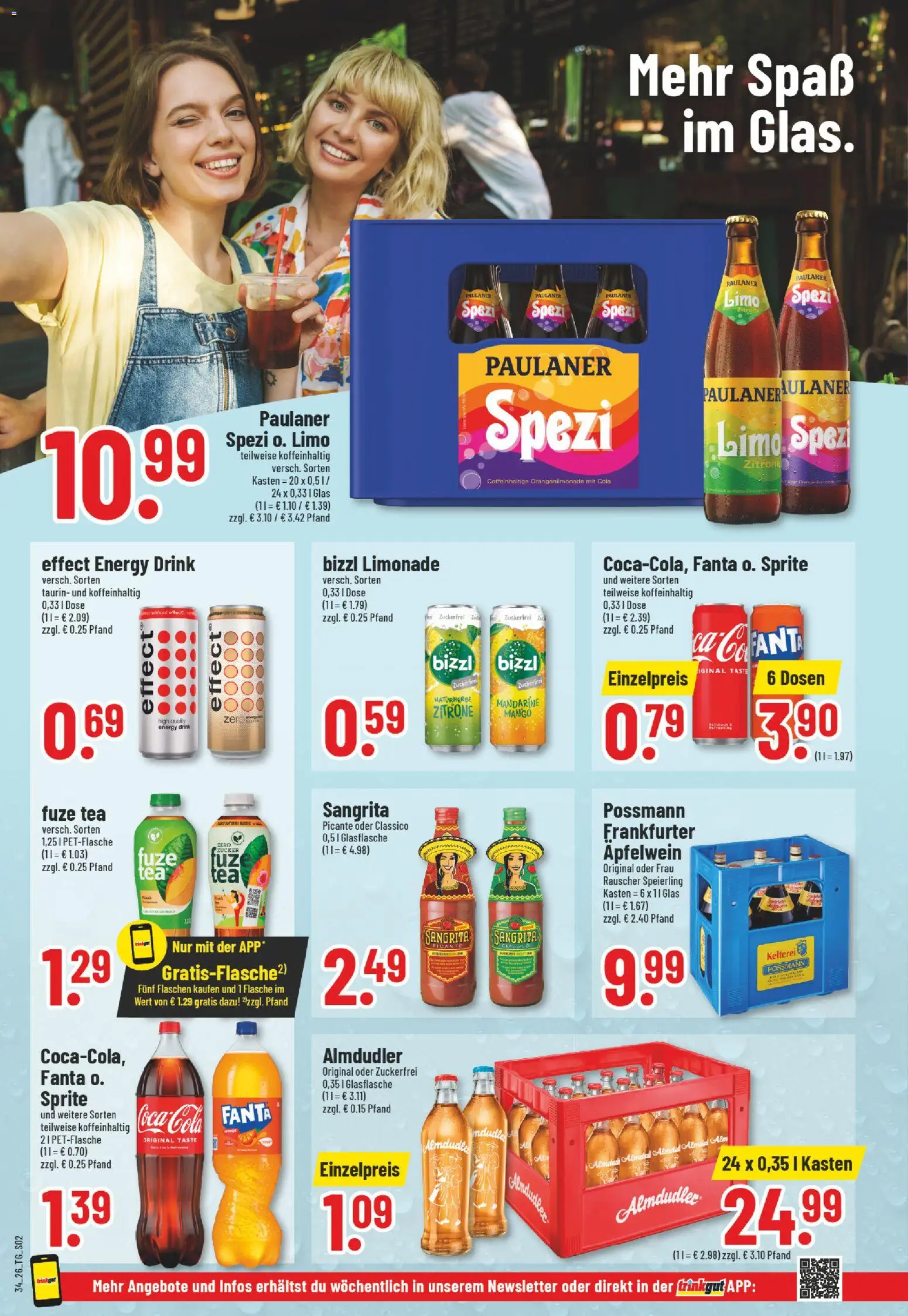 Trinkgut Prospekt – gültig ab 17.08.2026 | Seite: 2 | Produkte: Energy, Zucker, Mango, Paulaner
