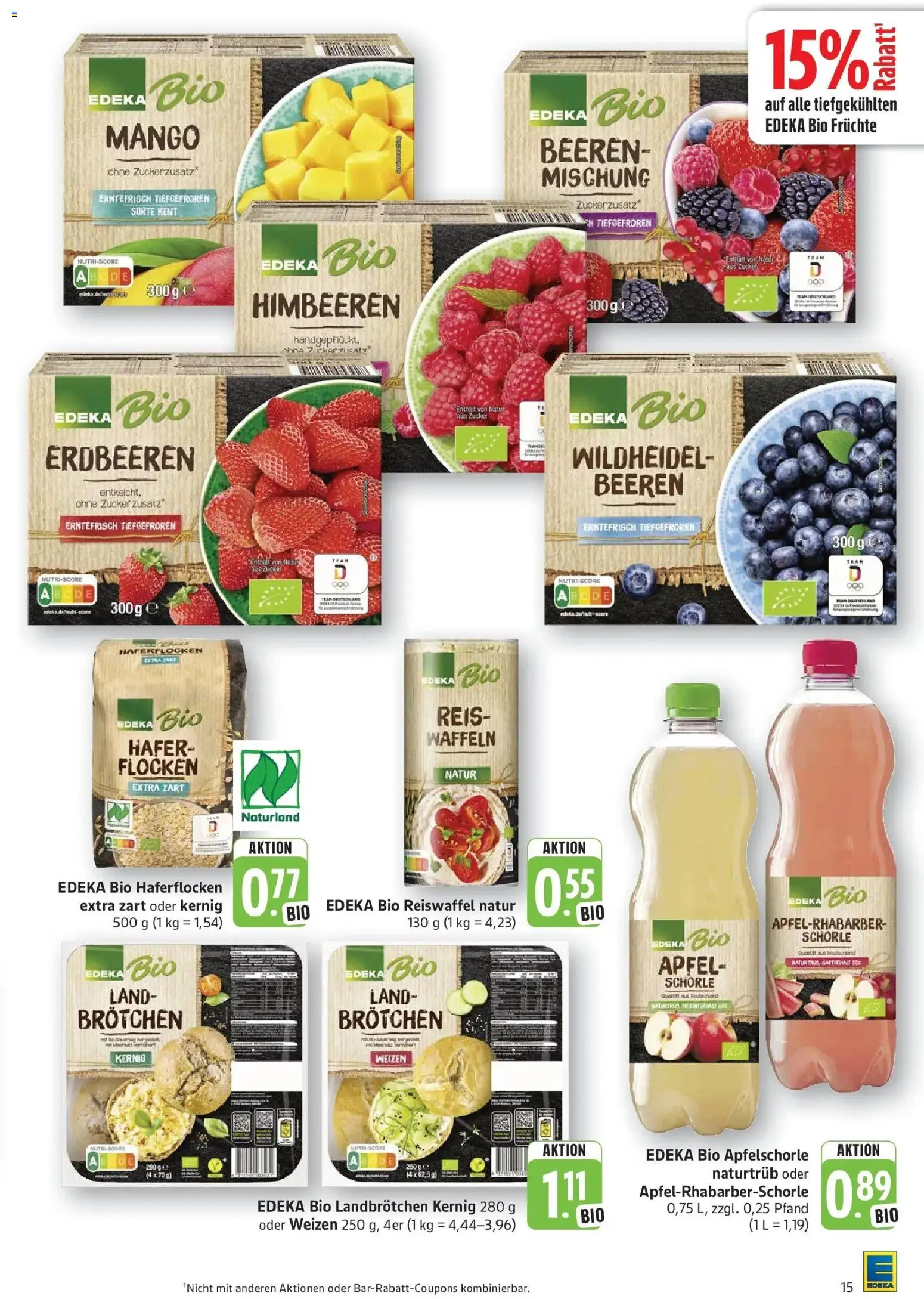 Edeka Prospekt Eislingen (ab 12.10.2026) » Angebote Online | Seite: 15 | Produkte: Äpfel, Waffeln, Mango, Reis