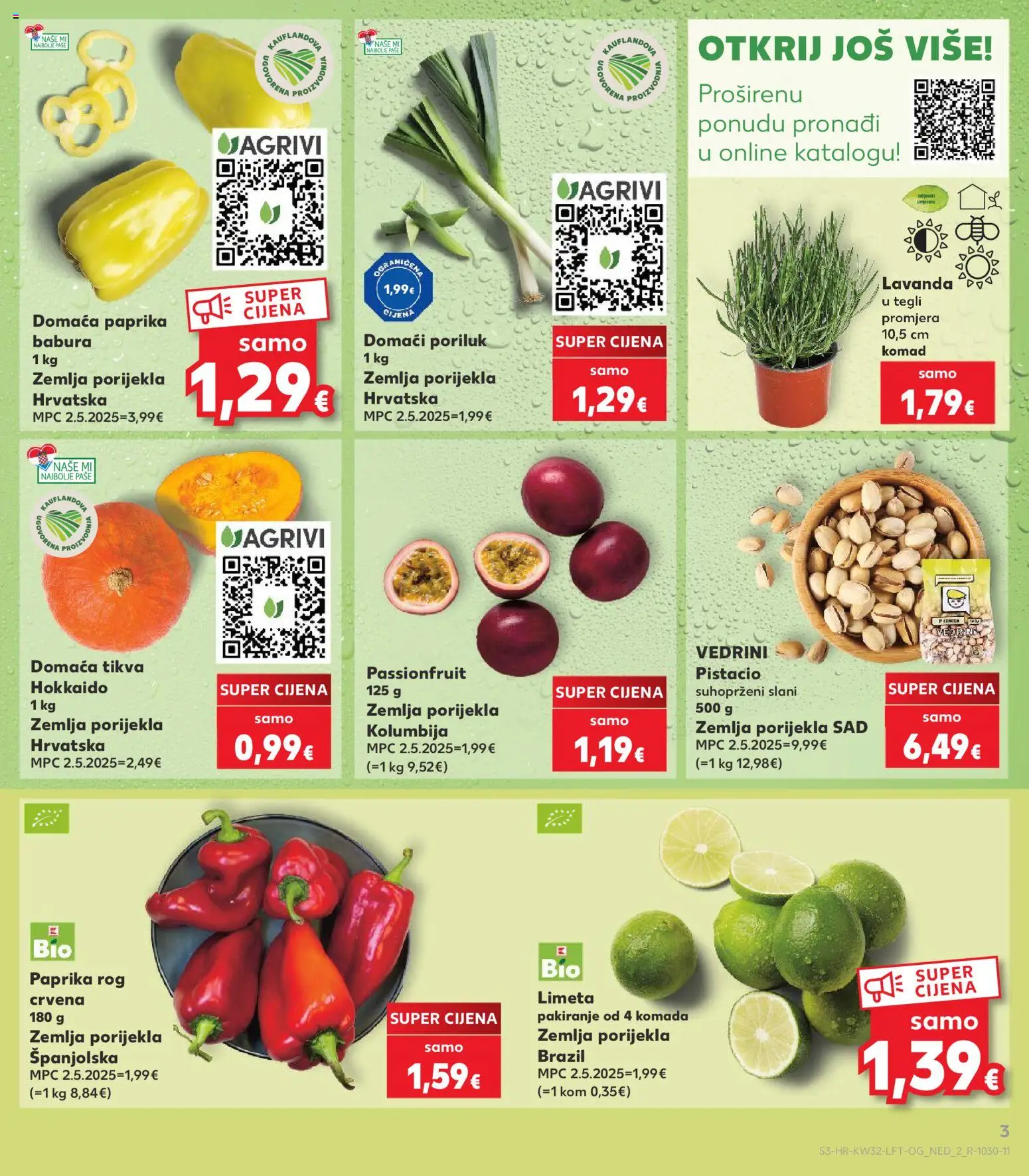 Kaufland katalog | vrijedi od 06.08.2026 | Stranica: 3 | Proizvodi: Zemlja, Paprika, Limeta, Lavanda