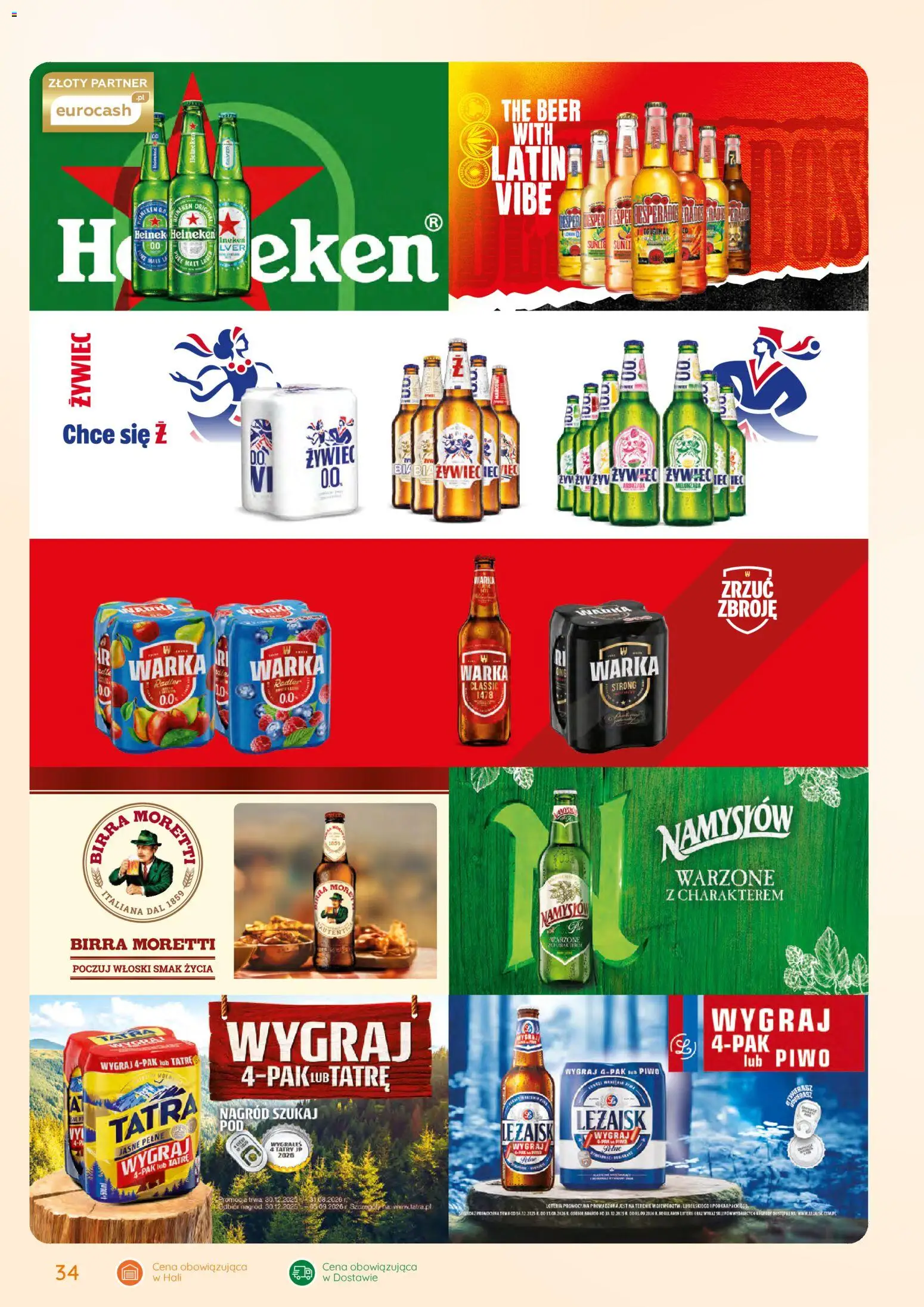 Eurocash gazetka - Oferta Handlowa od 01.06.2026 | Strona: 34 | Produkty: Warka, Piwo, Heineken