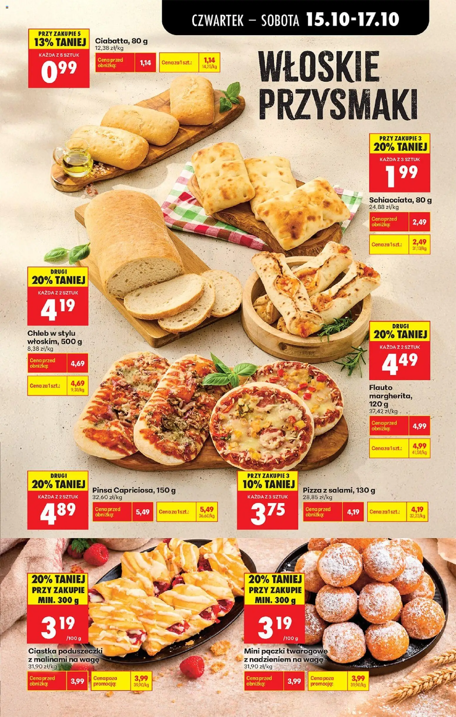 Biedronka gazetka - Czas na toast od 15.10.2026 | Strona: 35 | Produkty: Pizza pinsa, Chleb, Pizza, Pinsa