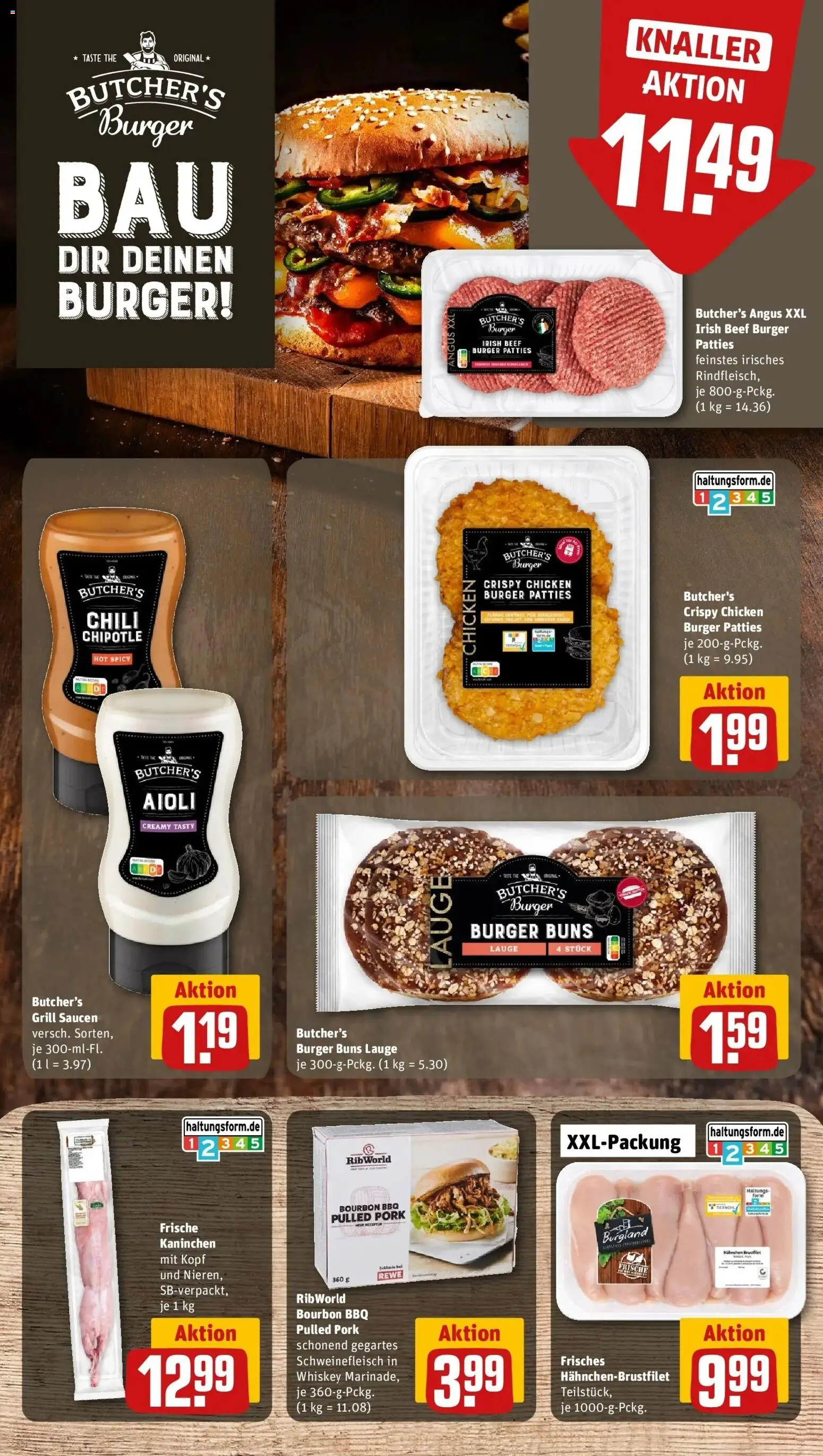 REWE Prospekt ab 05.10.2026 zum Blättern » Angebote | Seite: 10 | Produkte: Hahnchen, Kaninchen, Schweinefleisch, Bourbon