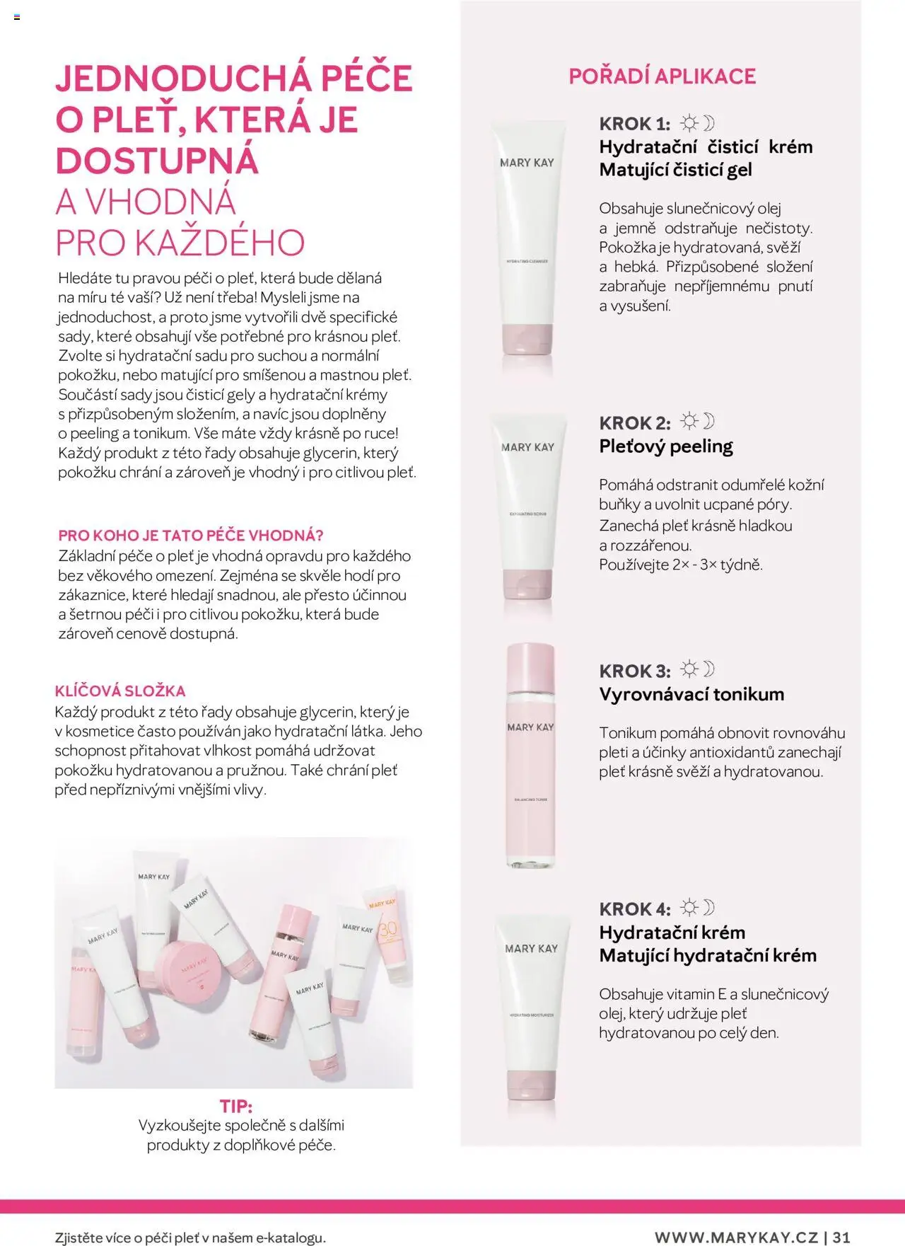 Mary Kay katalog - Průvodce péčí o pleť od 22.02.2025 | Strana: 31 | Produkty: Olej, Krém, Hydratační krém, Peeling