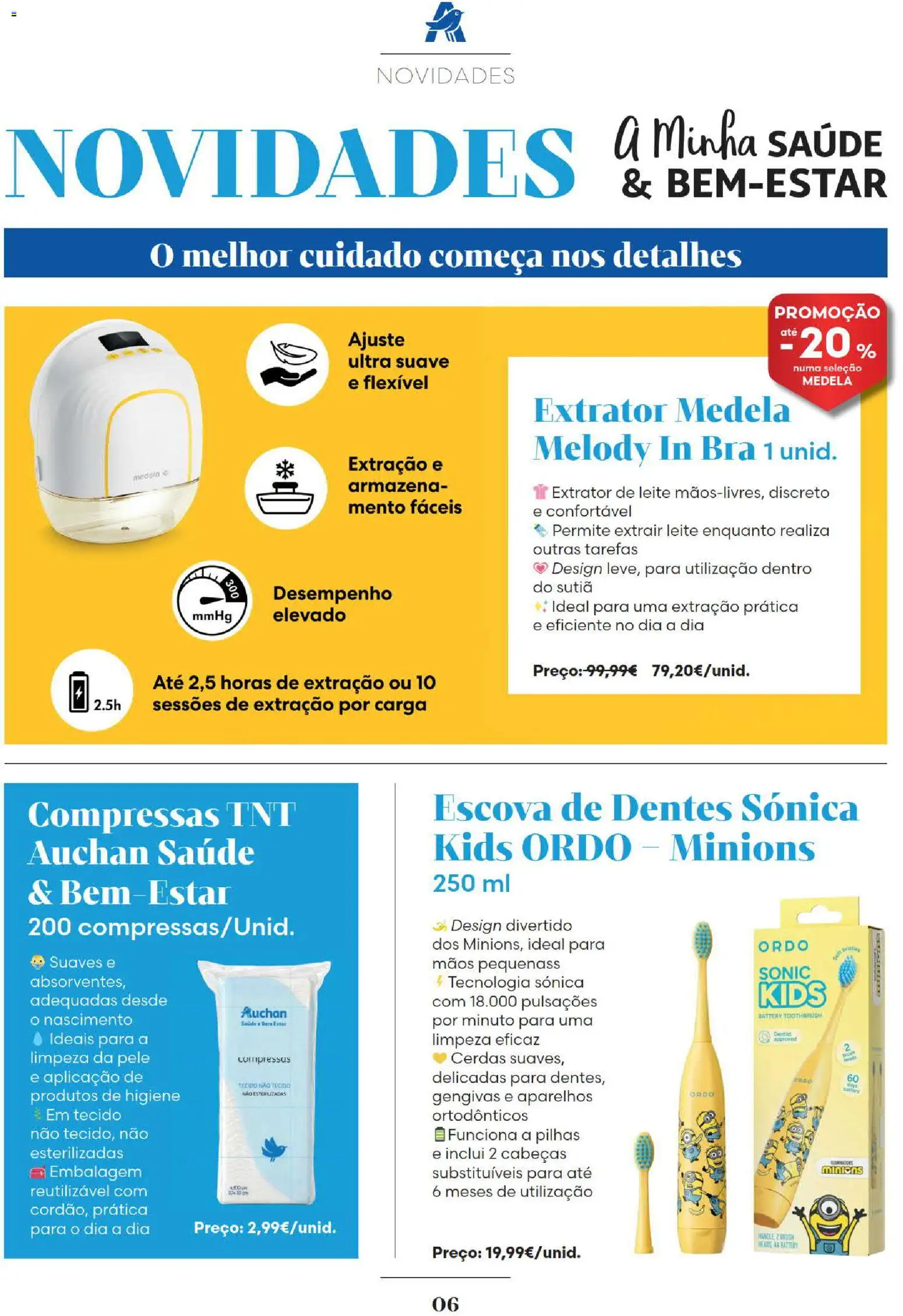 Auchan Revista Longevidade e Especial Bebe │ válido de 02/09/2026 | Página: 6 | Produtos: Escova de dentes, Escova de dentes sónica, Pilhas, Sutiã