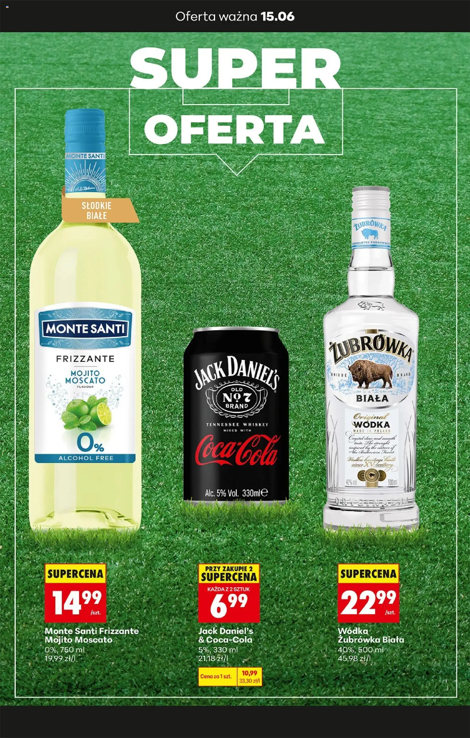 Biedronka Polsko leták - Czas na toast od 15.06.2026 | Strana: 2 | Produkty: Vodka, Mojito, Jack Daniel’s, Zubrowka