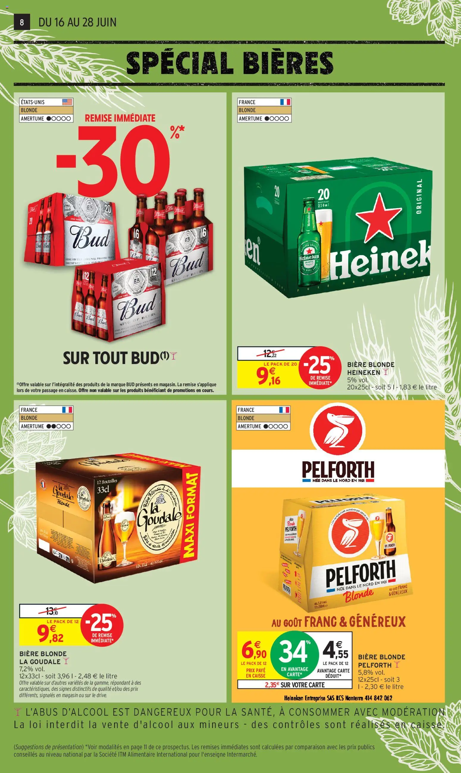 {H1} | Page: 8 | Produits: Goudale, Biere blonde la goudale, Bière, Heineken