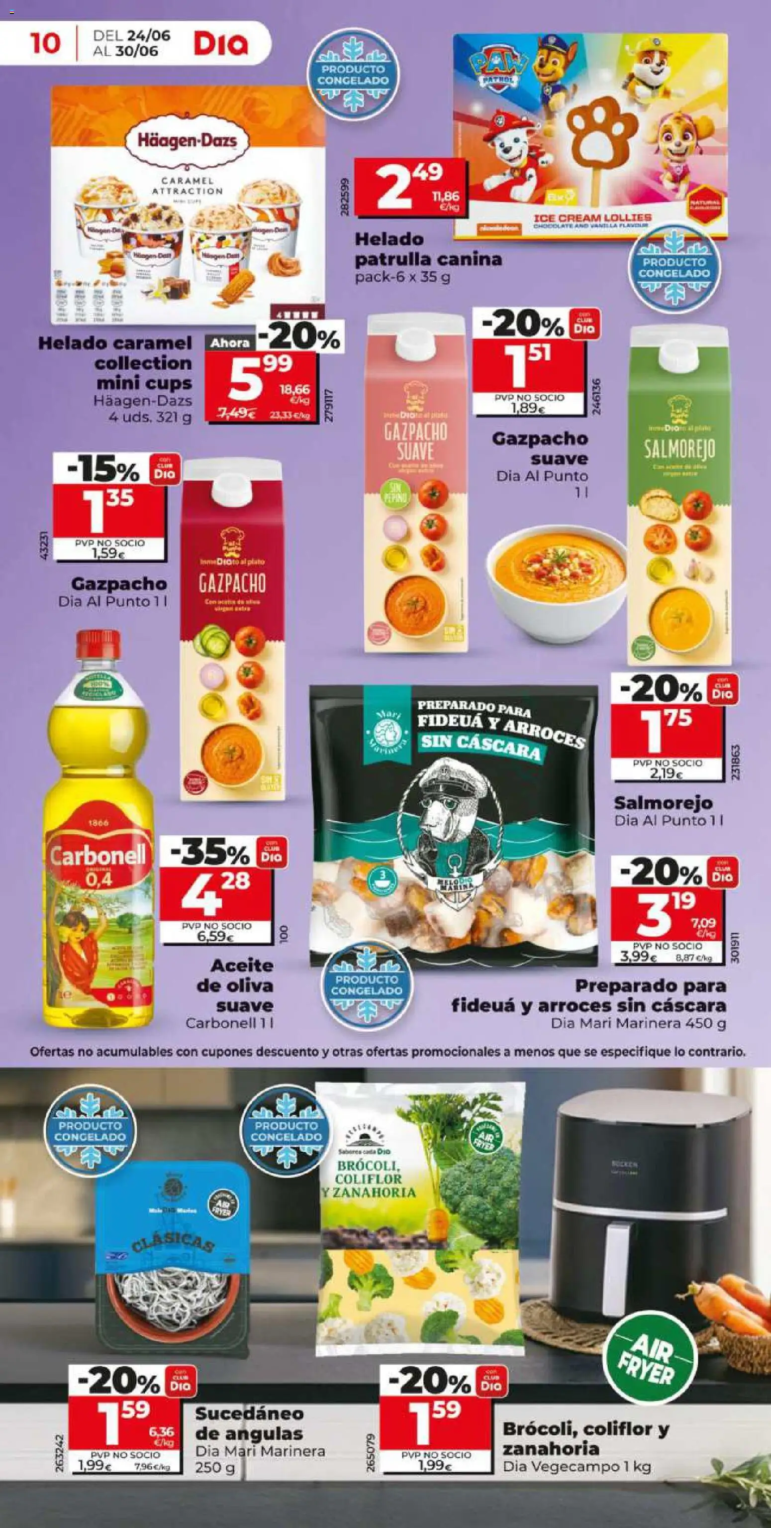 Dia - folleto Market │ válido desde el 24/06/2026 | Página: 10 | Productos: Chocolate, Zanahoria, Aceite de oliva, Helado