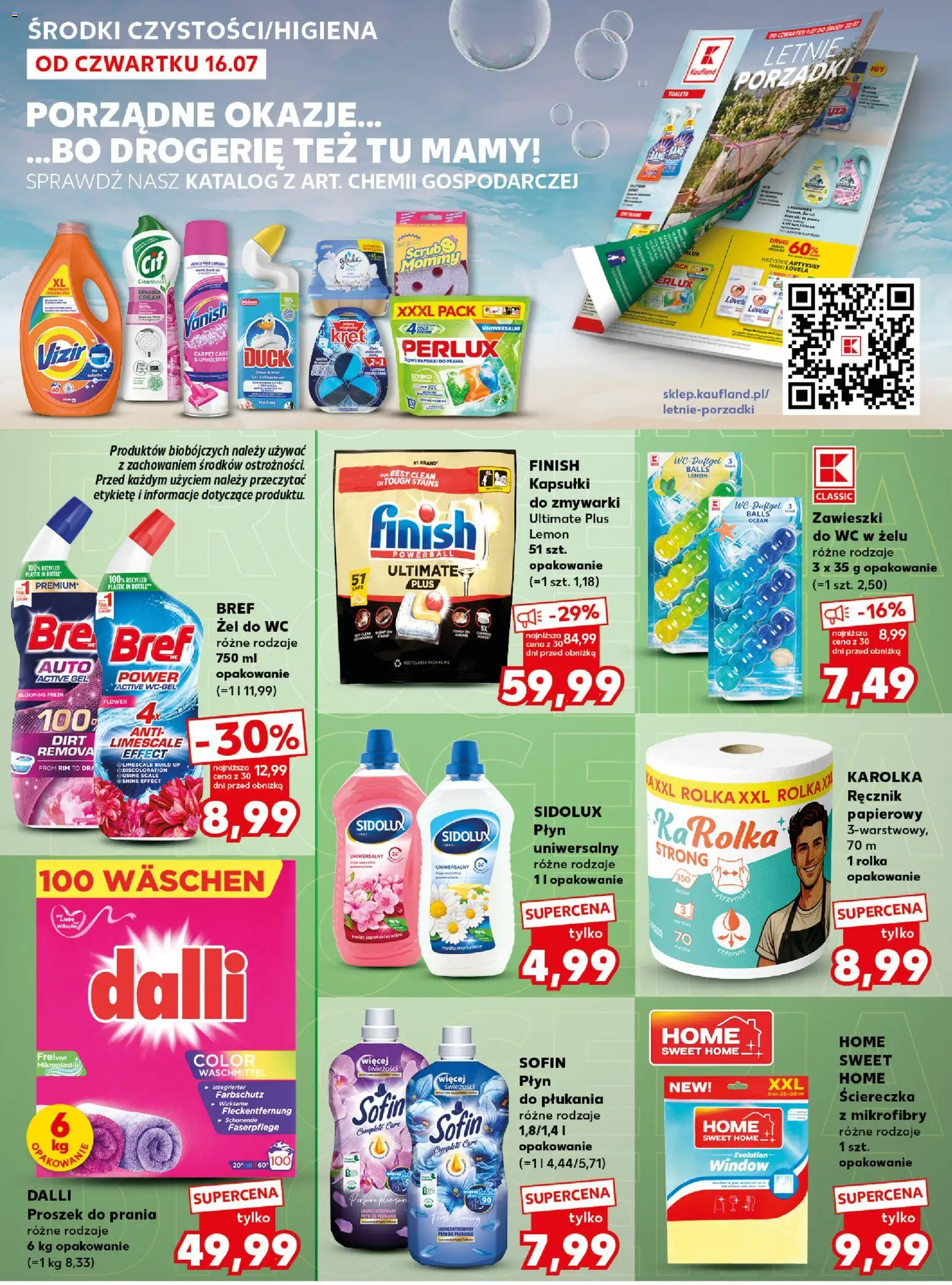 Kaufland Polsko leták - Mocny start od 20.07.2026 | Strana: 20 | Produkty: Finish, Drogerie, Sidolux, Vanish