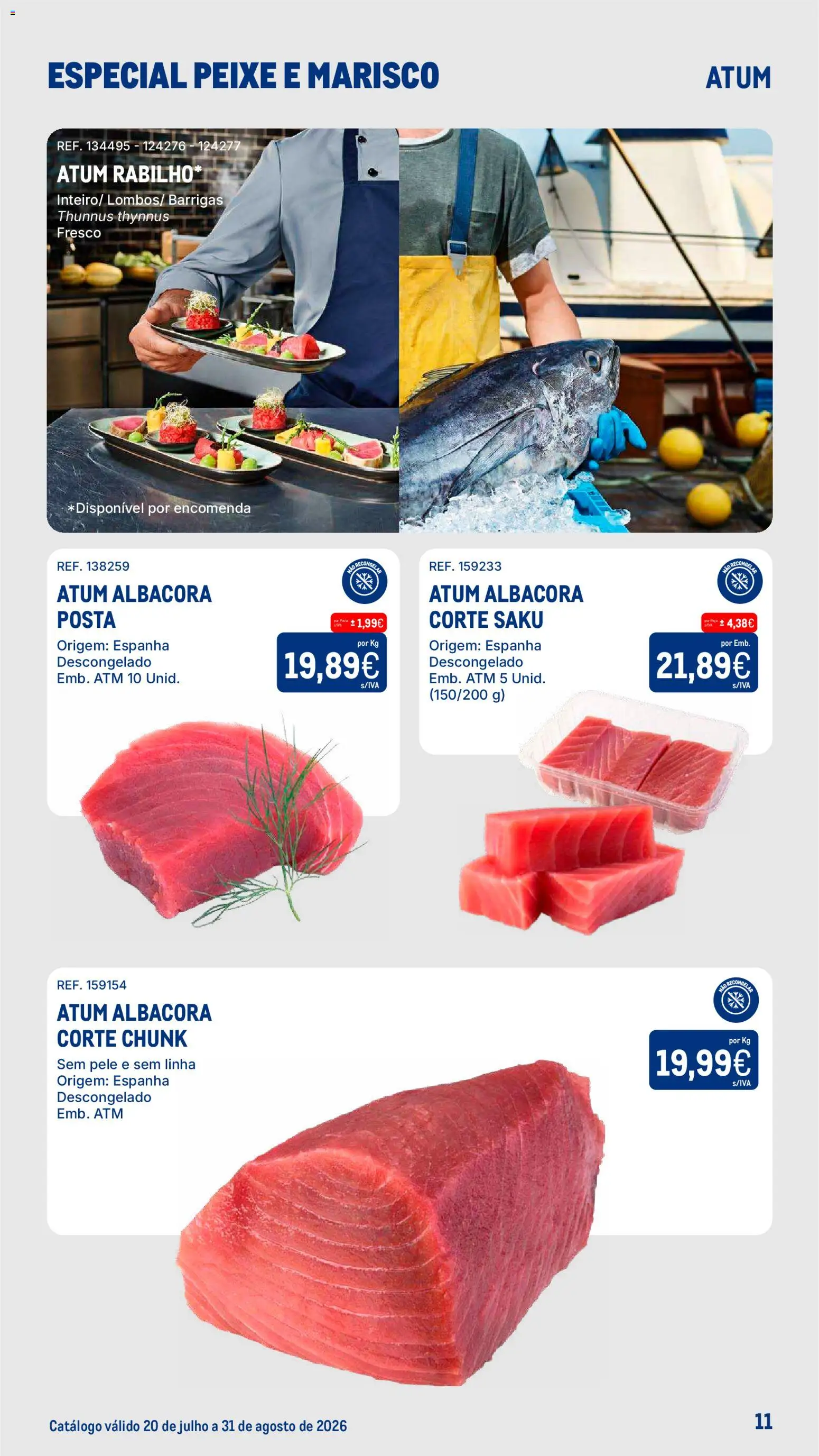 Makro Especial Peixe e Marisco │ válido de 20/07/2026 | Página: 11 | Produtos: Atum, Peixe