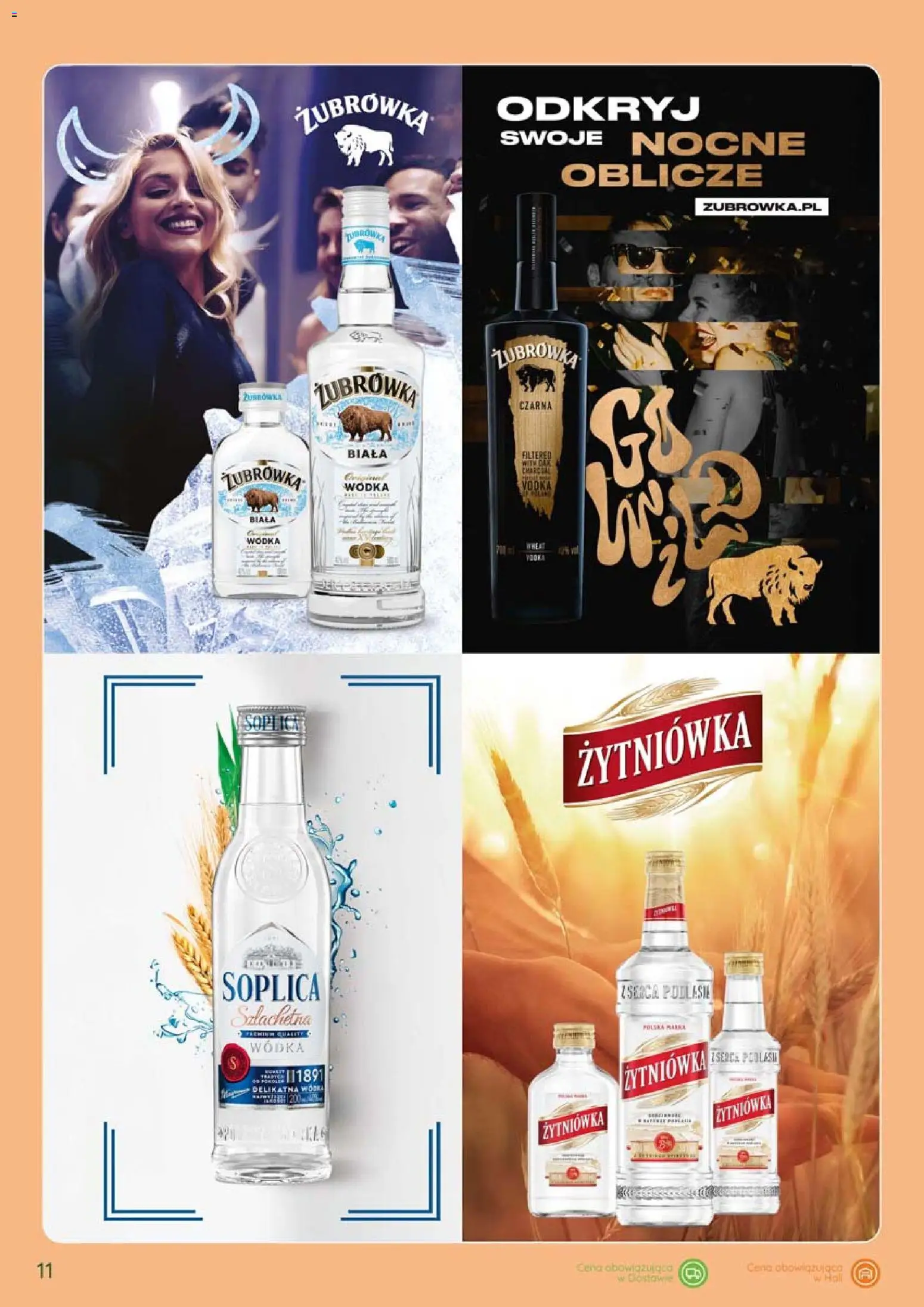 Eurocash gazetka - Katalog Alkoholowy od 01.09.2026 | Strona: 11 | Produkty: Żubrówka czarna, Soplica, Vodka, Wódka