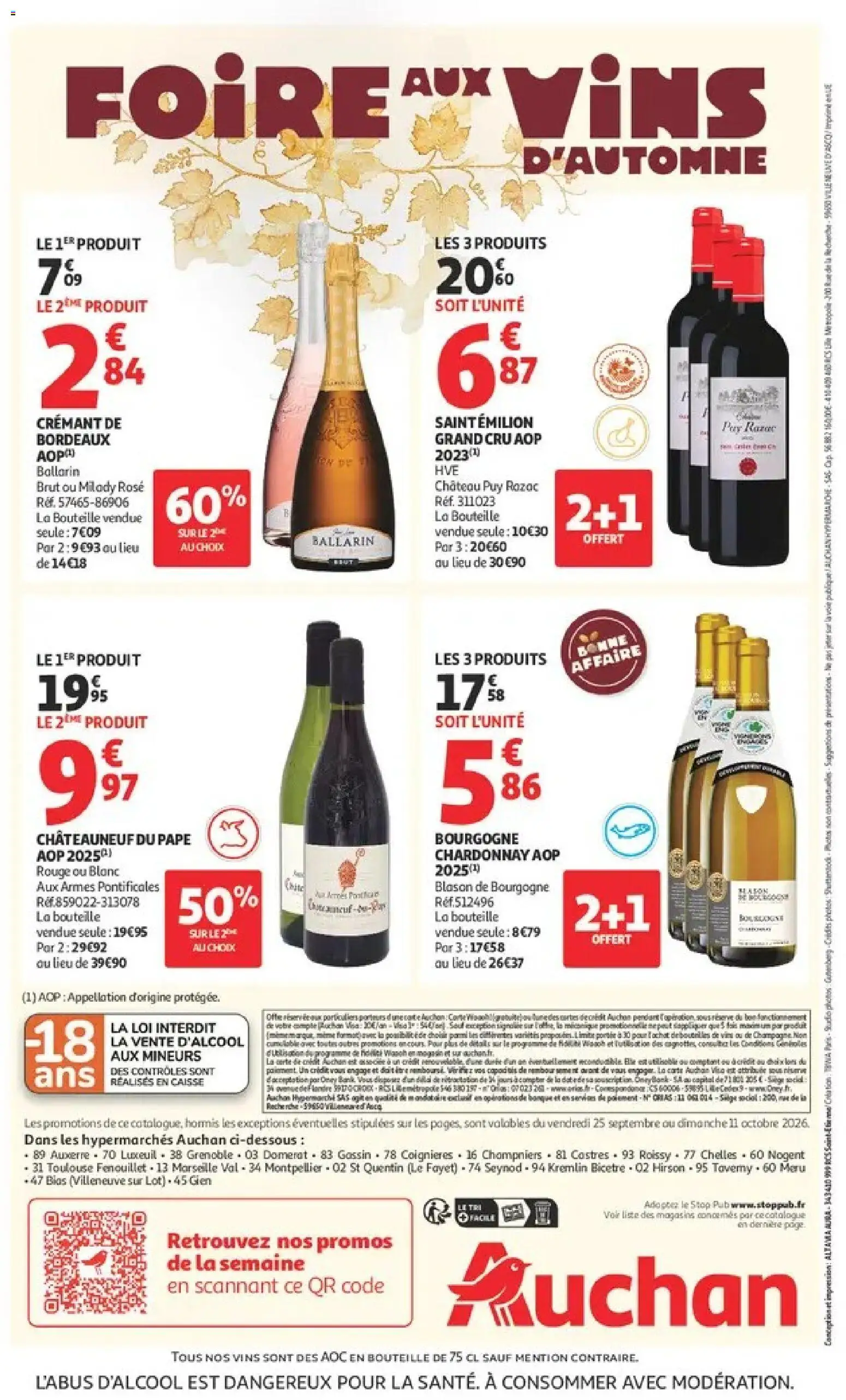 {H1} | Page: 44 | Produits: Saint-émilion grand cru, Bourgogne, Crémant, Bouteille