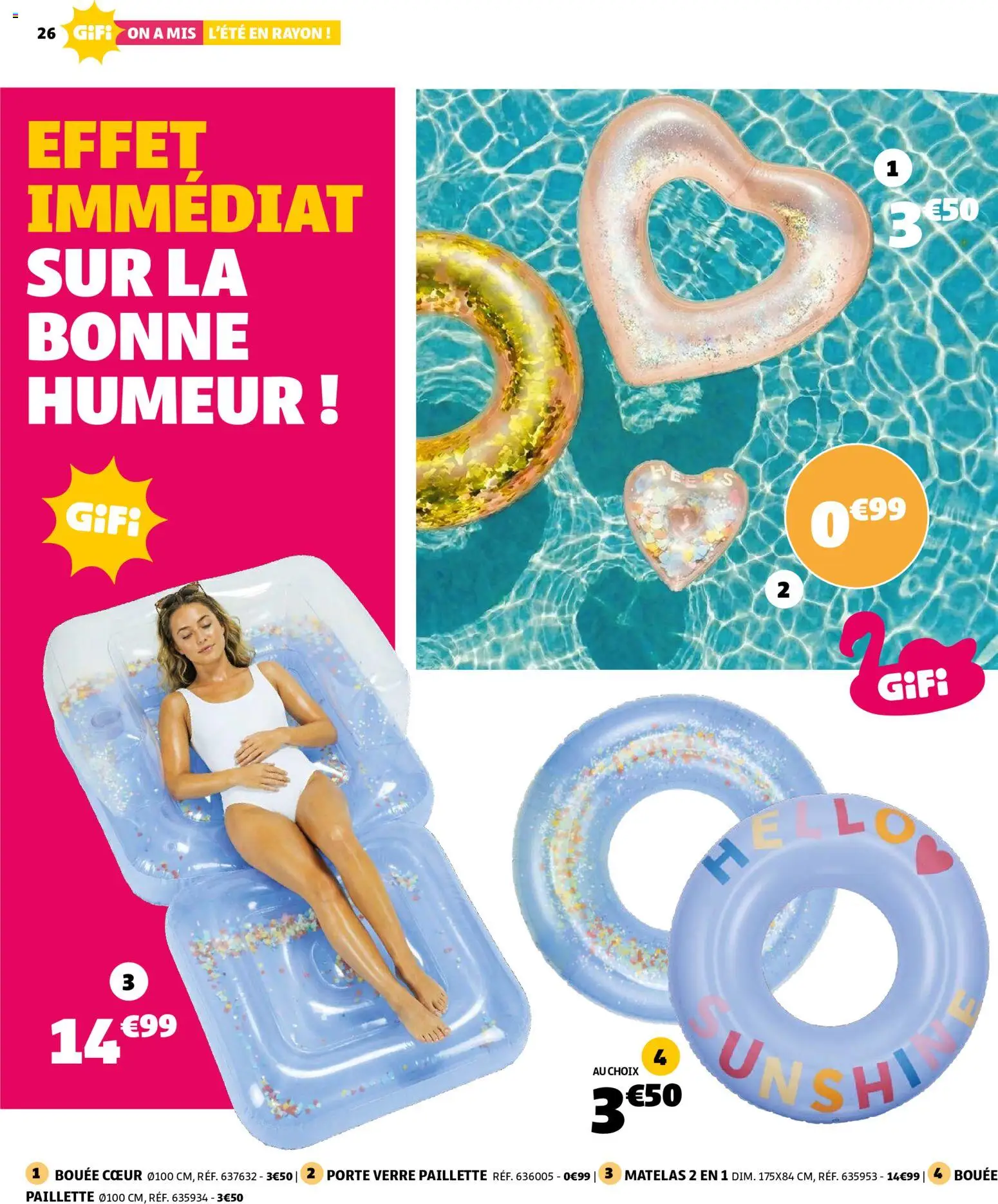 {H1} | Page: 26 | Produits: Bouée, Porte, Matelas