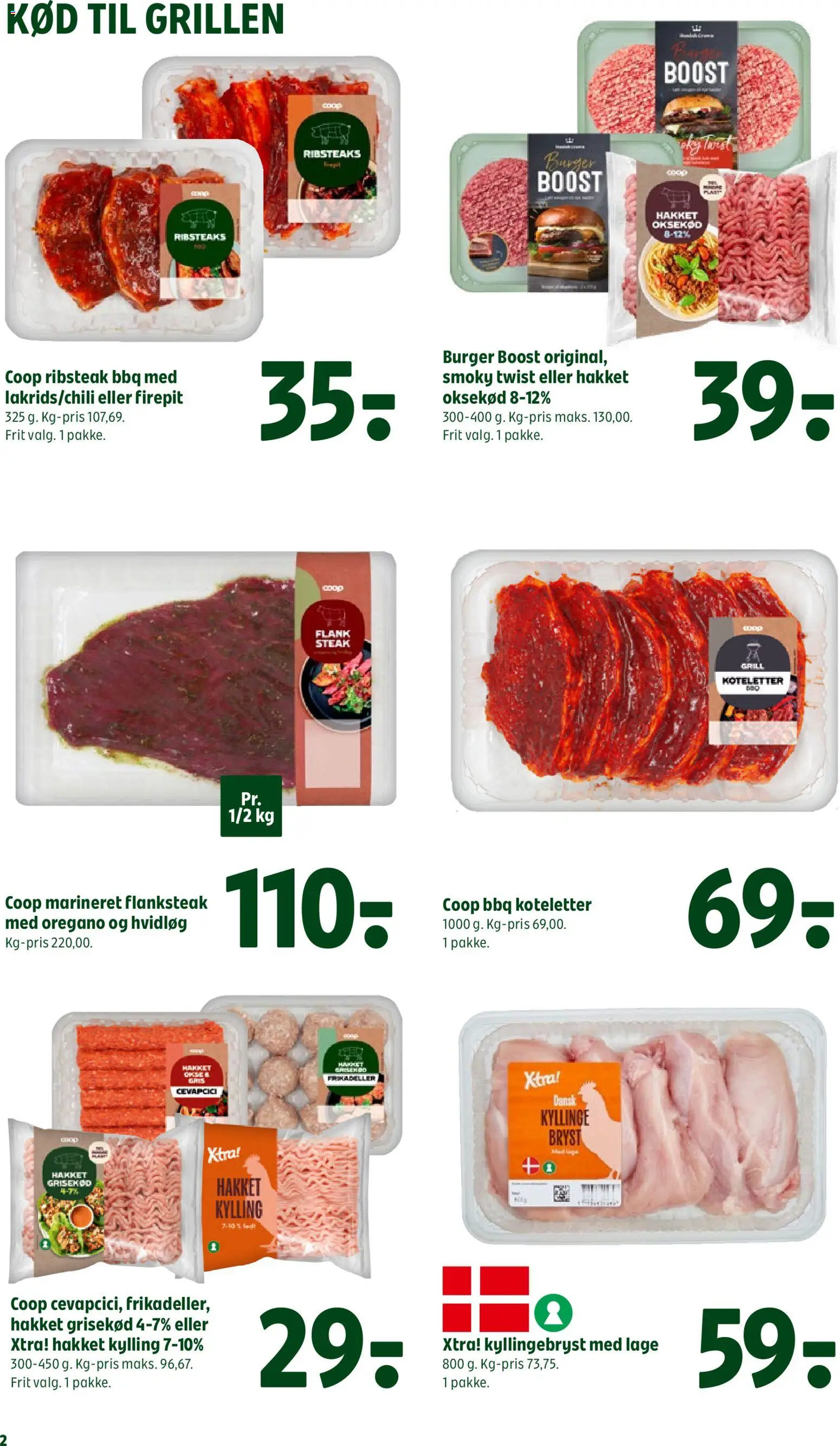 Coop 365 tilbudsavis – gyldig fra 23/07/2026 | Side: 4 | Produkter: Koteletter, Oksekød, Hvidløg, Grill
