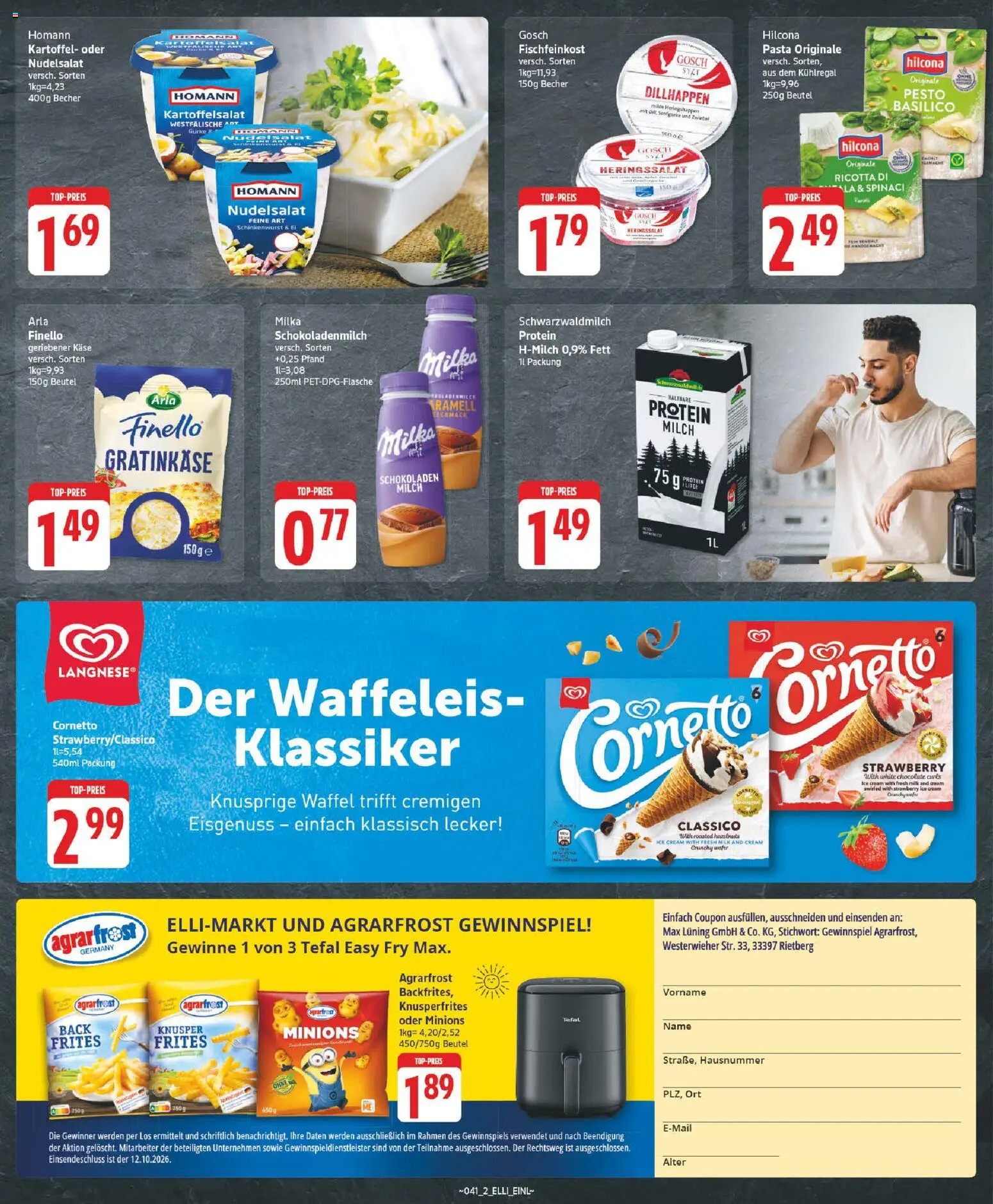Elli Markt Prospekt Gütersloh – gültig ab 05.10.2026 | Seite: 2 | Produkte: Milch, Käse, Milka, Pasta