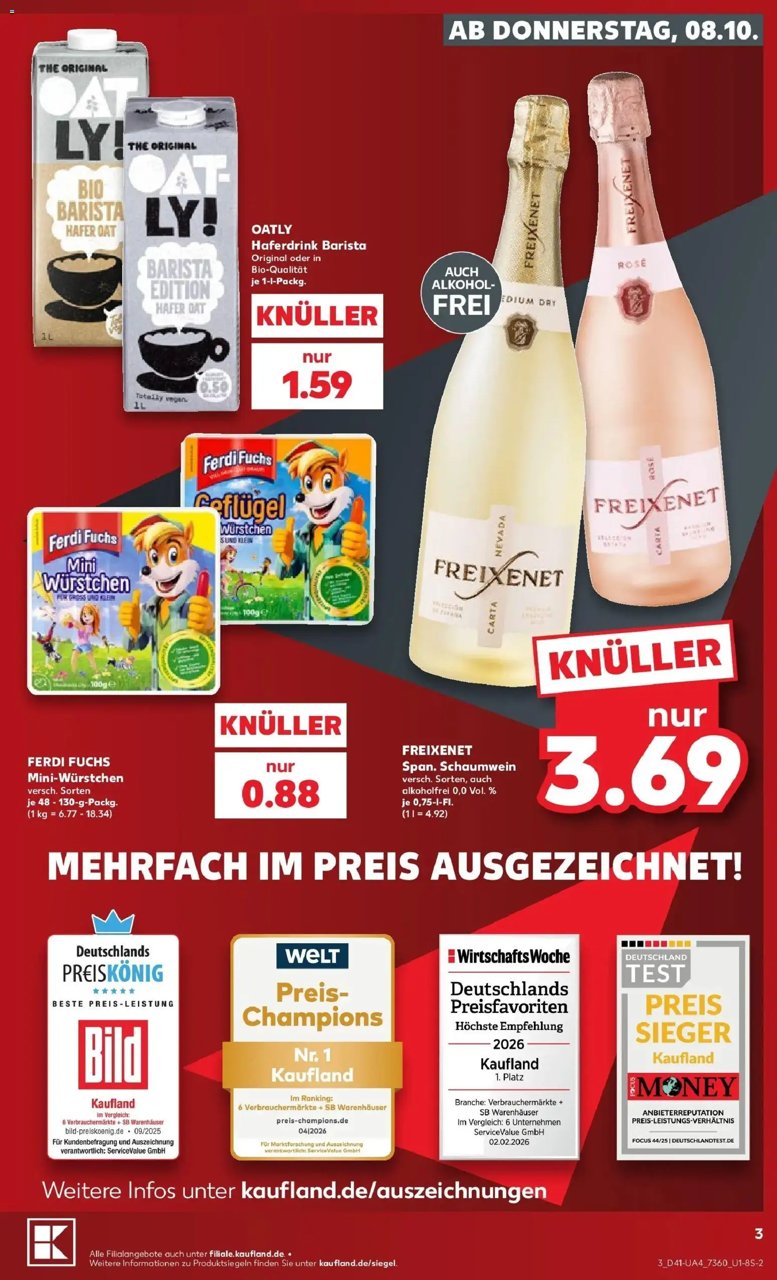 Prospekt Kaufland ab 05.10.2026 » Angebote Online zum Blättern | Seite: 13 | Produkte: Freixenet, Haferdrink, Alkohol, Oatly