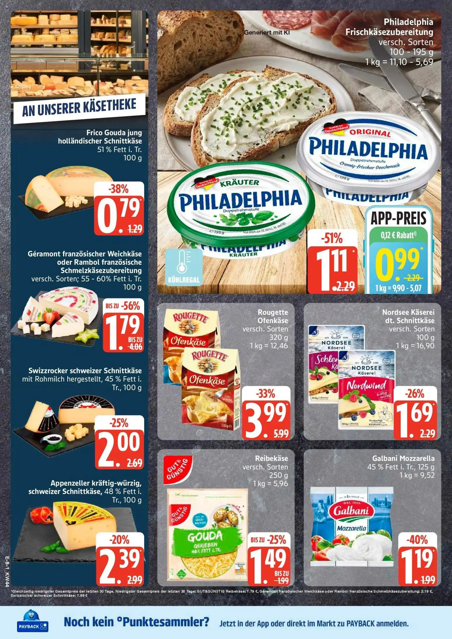 Edeka Prospekt Großenwiehe (ab 26.10.2026) » Angebote Online | Seite: 11 | Produkte: Geramont, Milch, Mozzarella, Reibekase