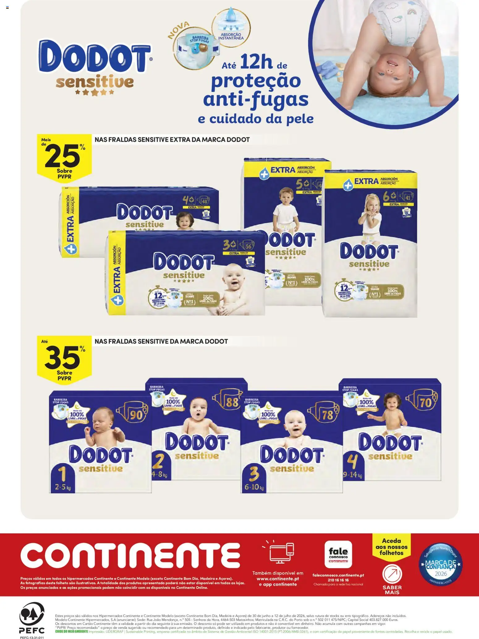 Continente Bebé Verão │ válido de 30/06/2026 | Página: 32 | Produtos: Fraldas
