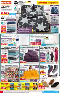 Norma Flugblatt ab 07.09.2026 gültig | Seite: 2 | Produkte: Hose, Socken, Hülle, Kissen