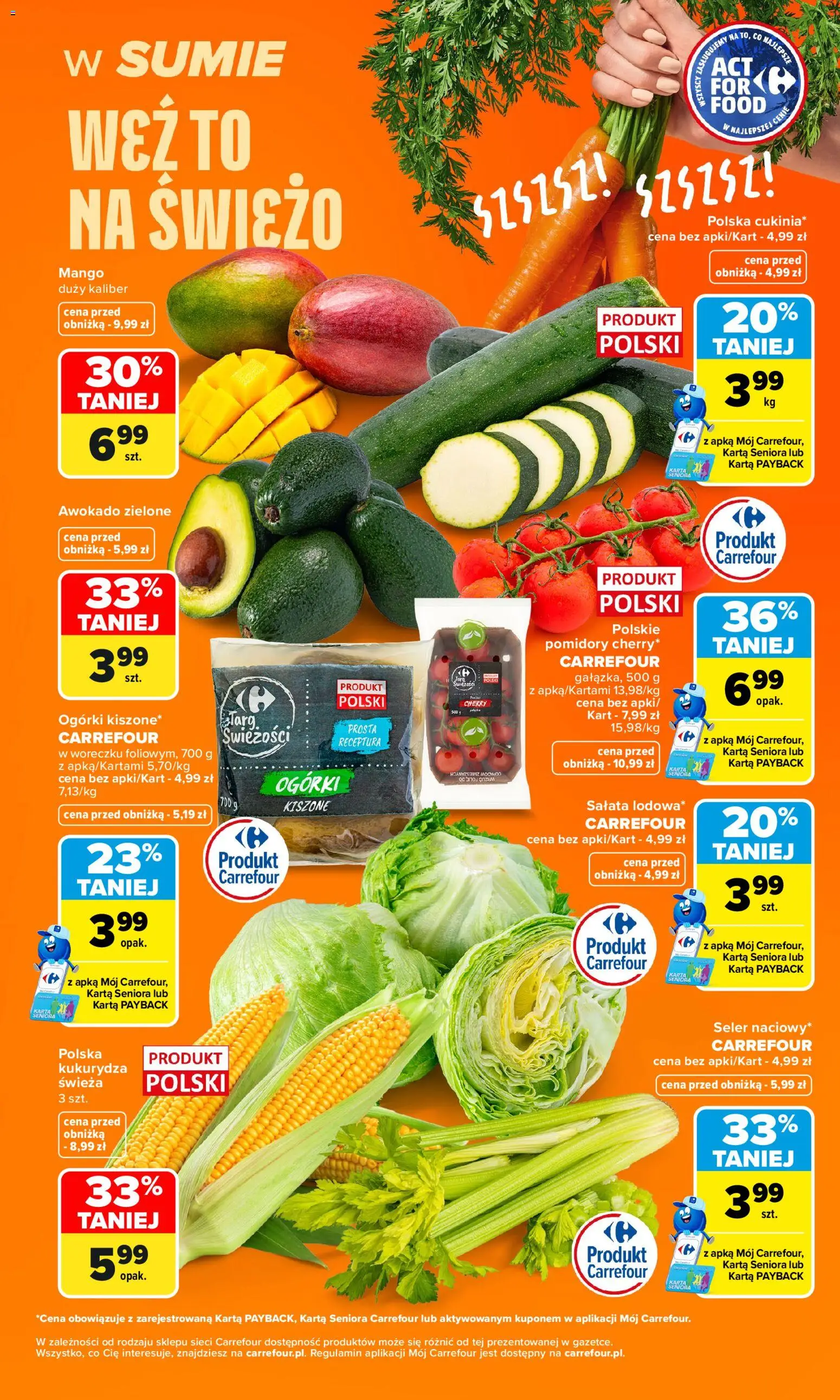 Carrefour gazetka - Weź to na świeżo od 21.09.2026 | Strona: 7 | Produkty: Mango, Karta, Sałata, Pomidory
