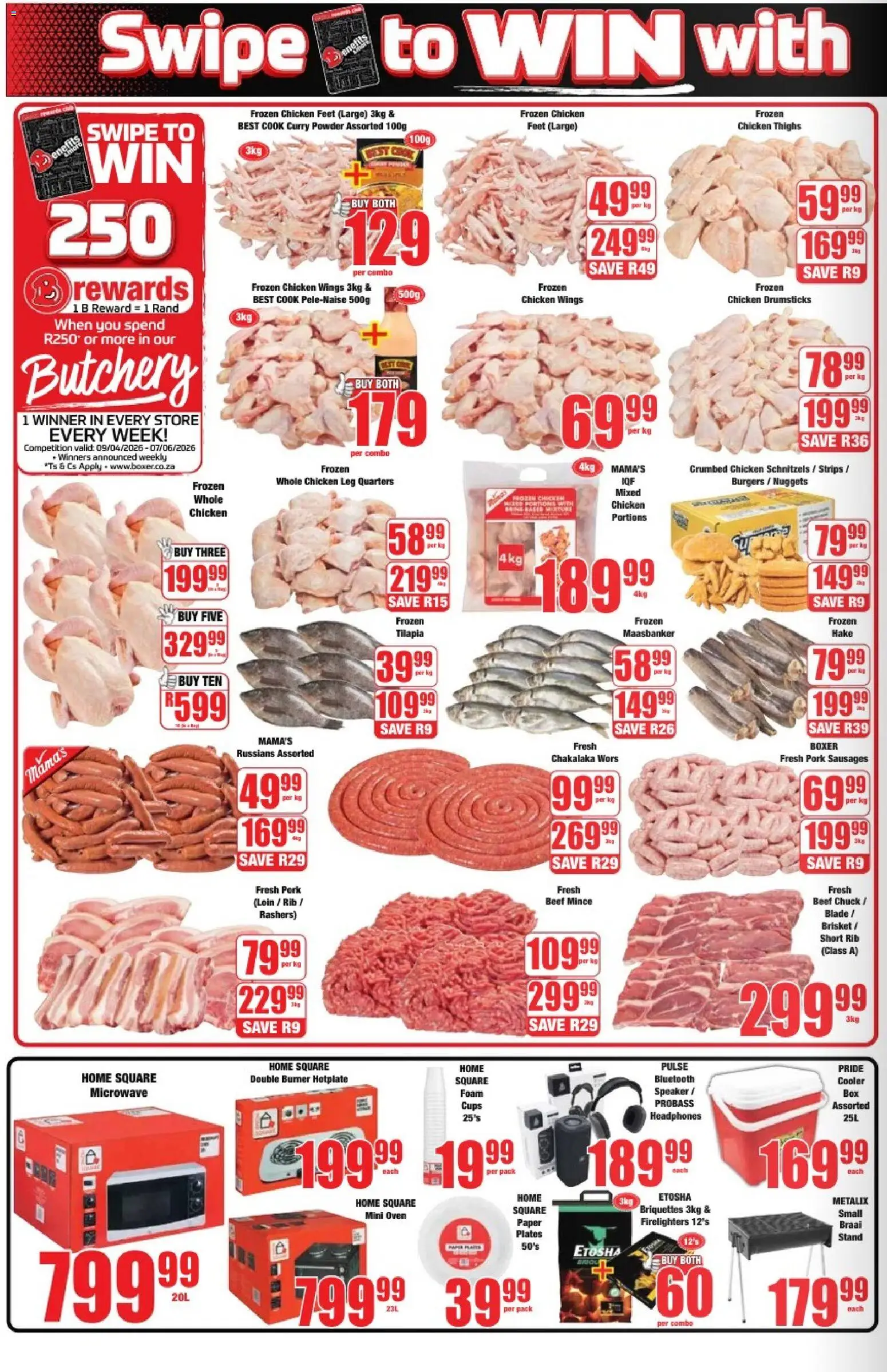 New Boxer catalogue – valid from 23.04.2026 | Page: 2 | Products: Powder, Pork, Beef, Curry powder