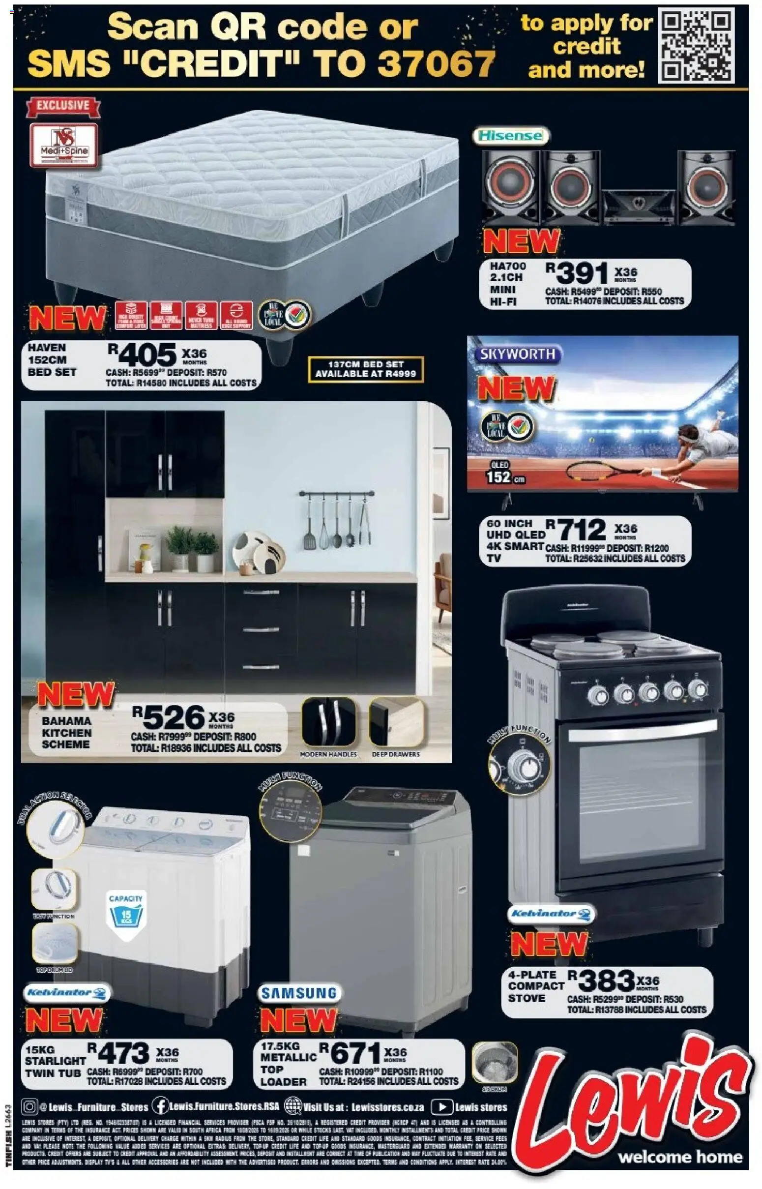 New Lewis Stores catalogue – valid from 10/08/2026 | Page: 16 | Products: Stove, Bed, Mattress