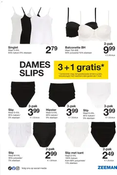 Zeeman folder - Voorbeeld van een folder van Zeeman, geldig van 13.06.2026 | Pagina: 11 | Producten: Slip, Hipster, Bh