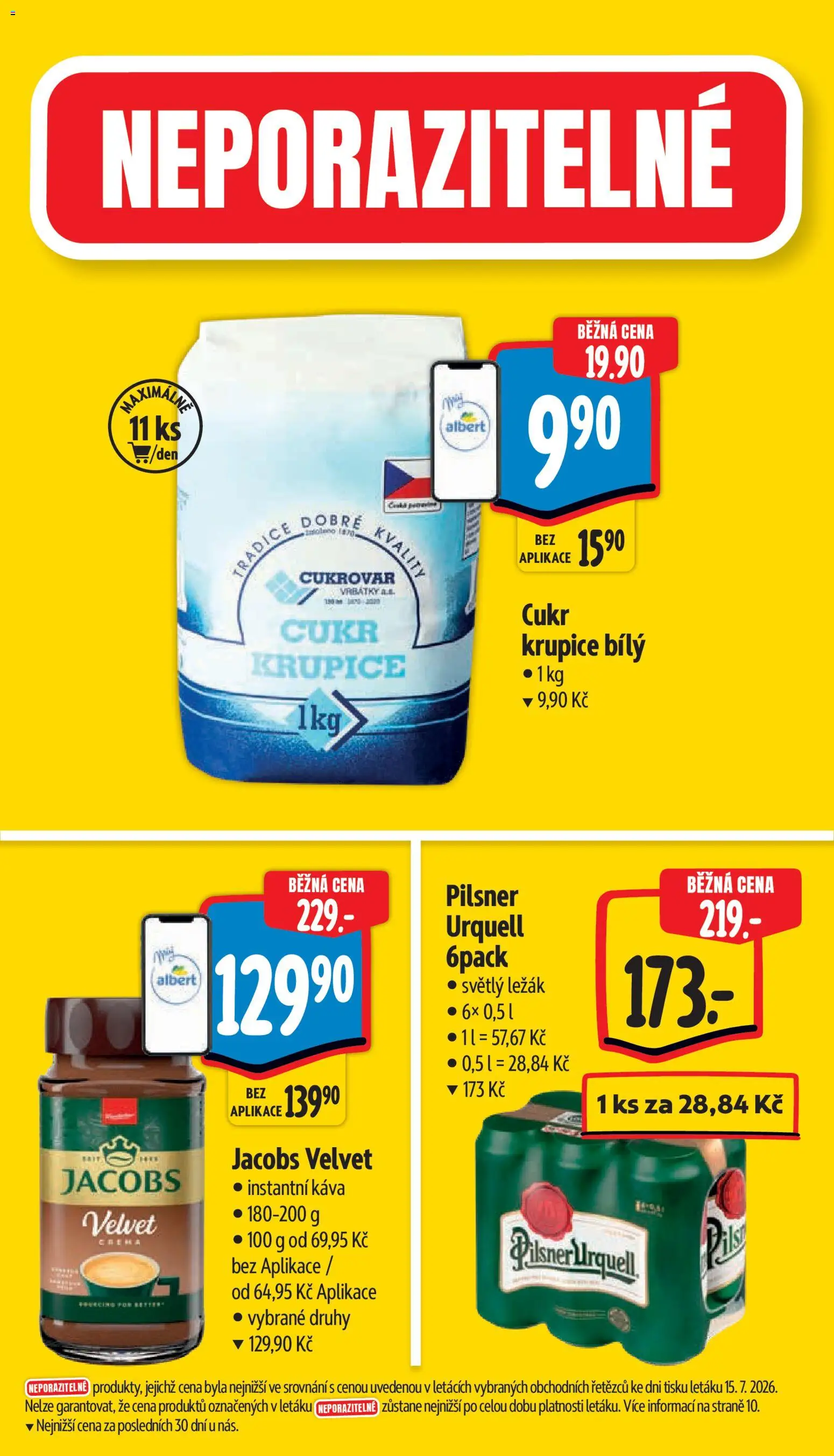 Albert leták - Hypermarket od 22.07.2026 | Strana: 5 | Produkty: Káva, Krupice, Instantní káva, Pilsner