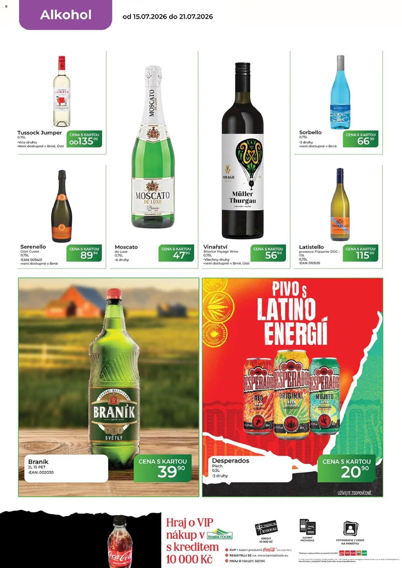 Tamda Foods leták od 15.07.2026 | Strana: 14 | Produkty: Moscato, Plech, Braník, Cola