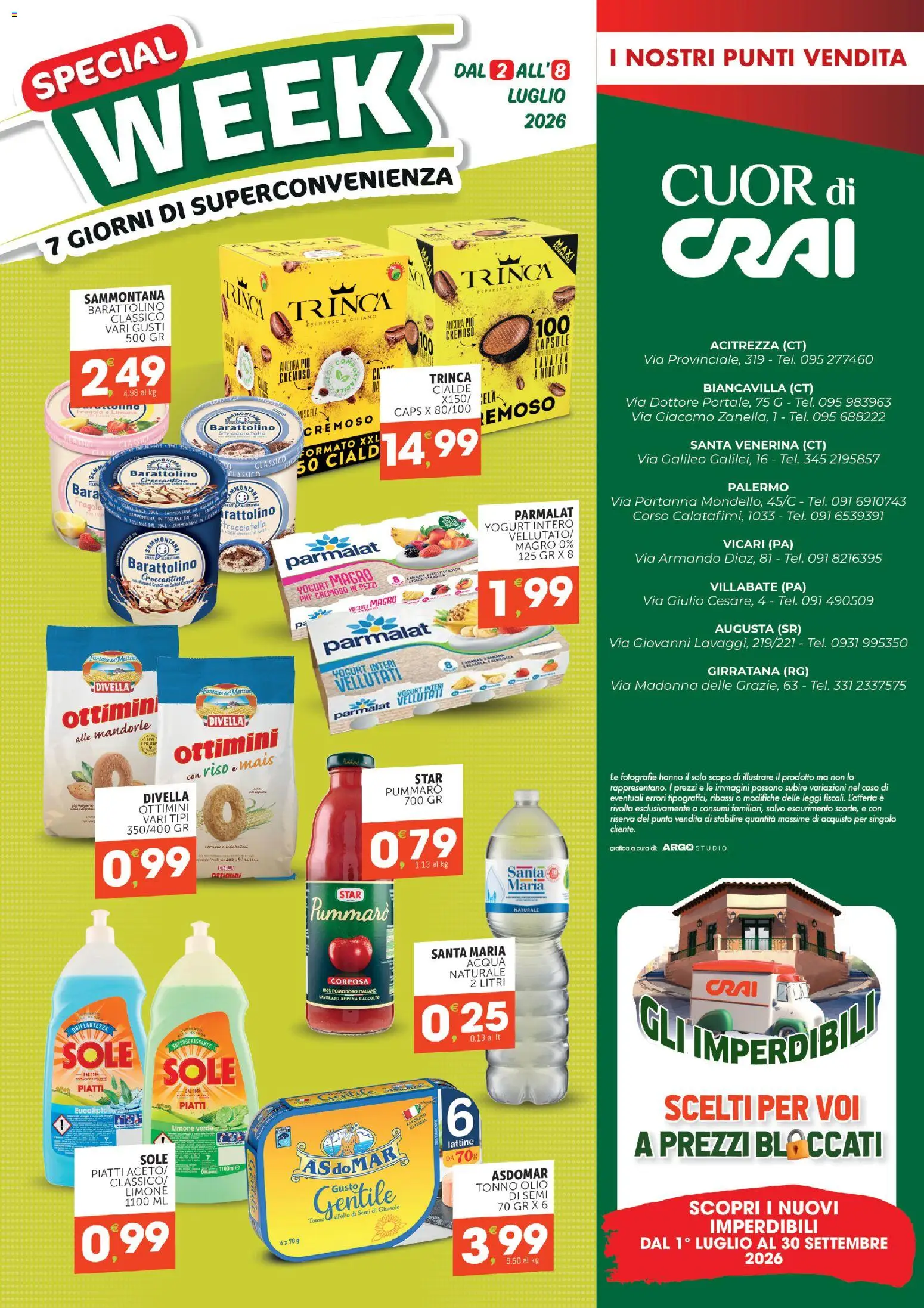 Volantino CRAI del 25/06/2026 | Pagina: 8 | Prodotti: Pomodoro, Limone, Mandorle, Mais