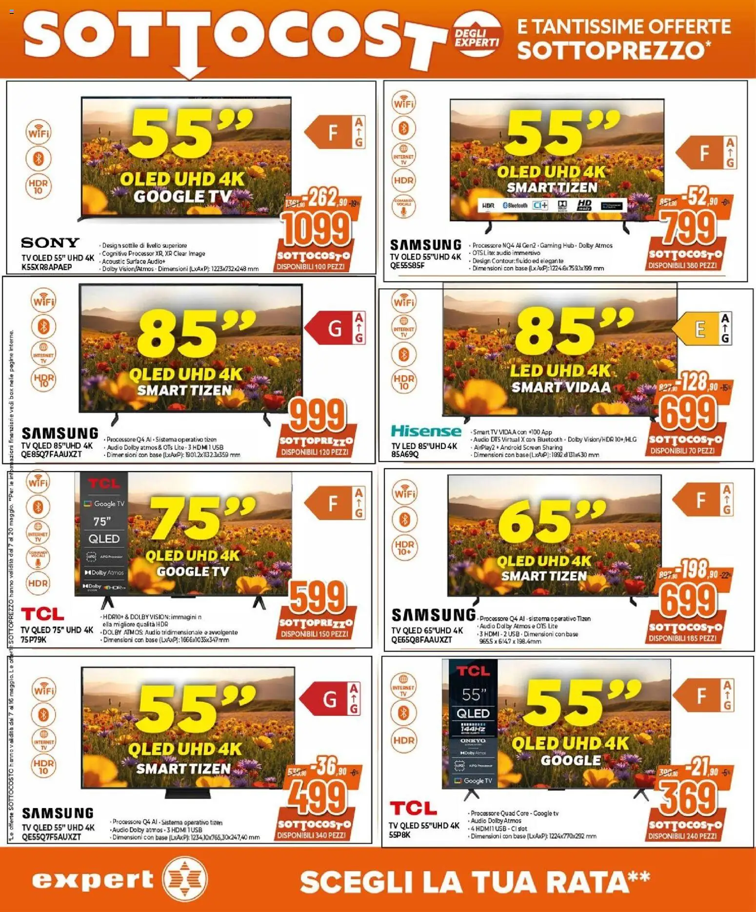 Volantino Expert del 07.05.2026 | Pagina: 18 | Prodotti: Tv samsung, TV, Audio, USB