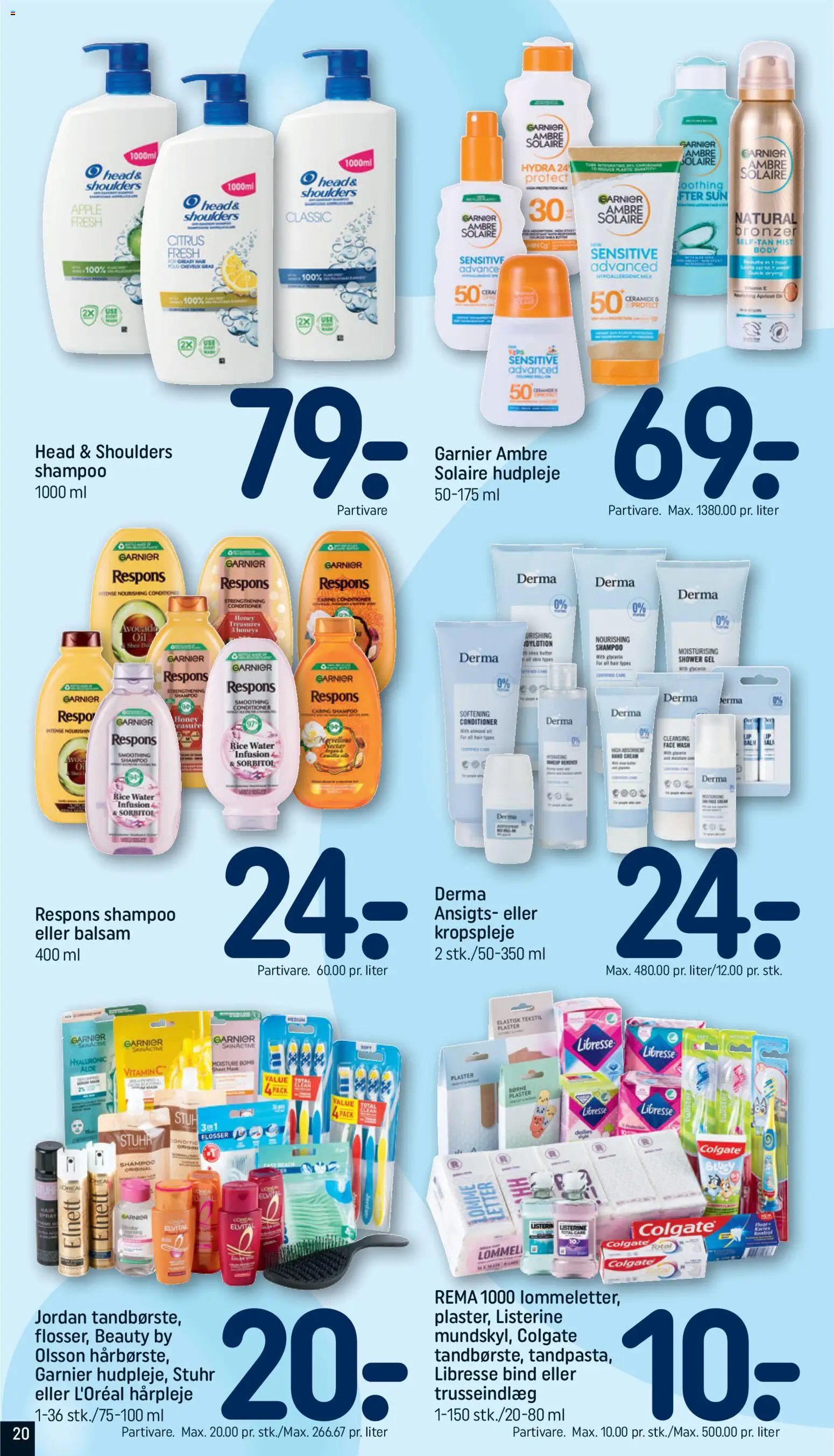 Rema 1000 tilbudsavis – gyldig fra 31.05.2026 | Side: 20 | Produkter: Bronzer, Shampoo, Balsam