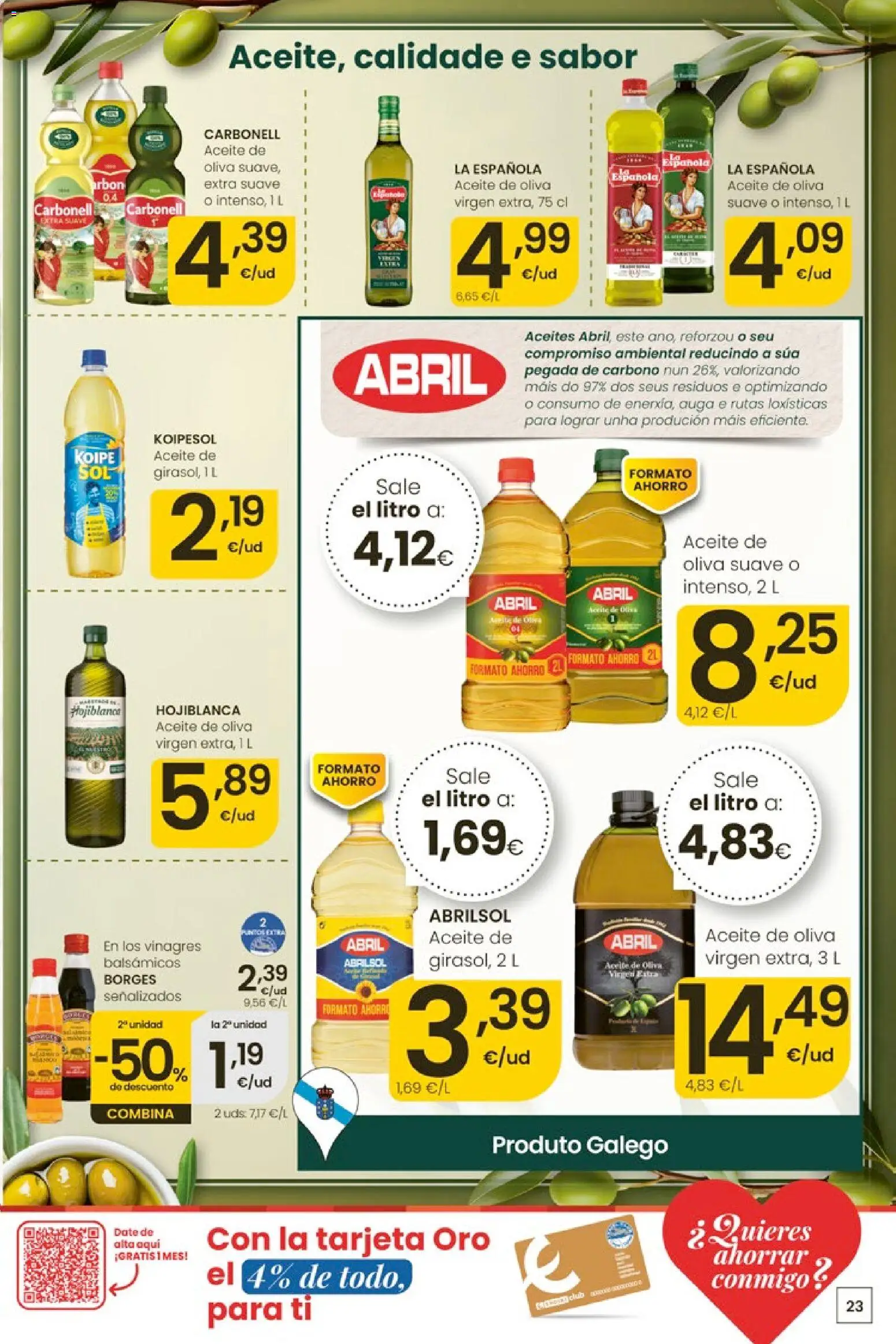 Eroski Quieres ahorrar conmigo │ válido desde el 14.05.2026 | Página: 23 | Productos: Aceite, Aceite de oliva