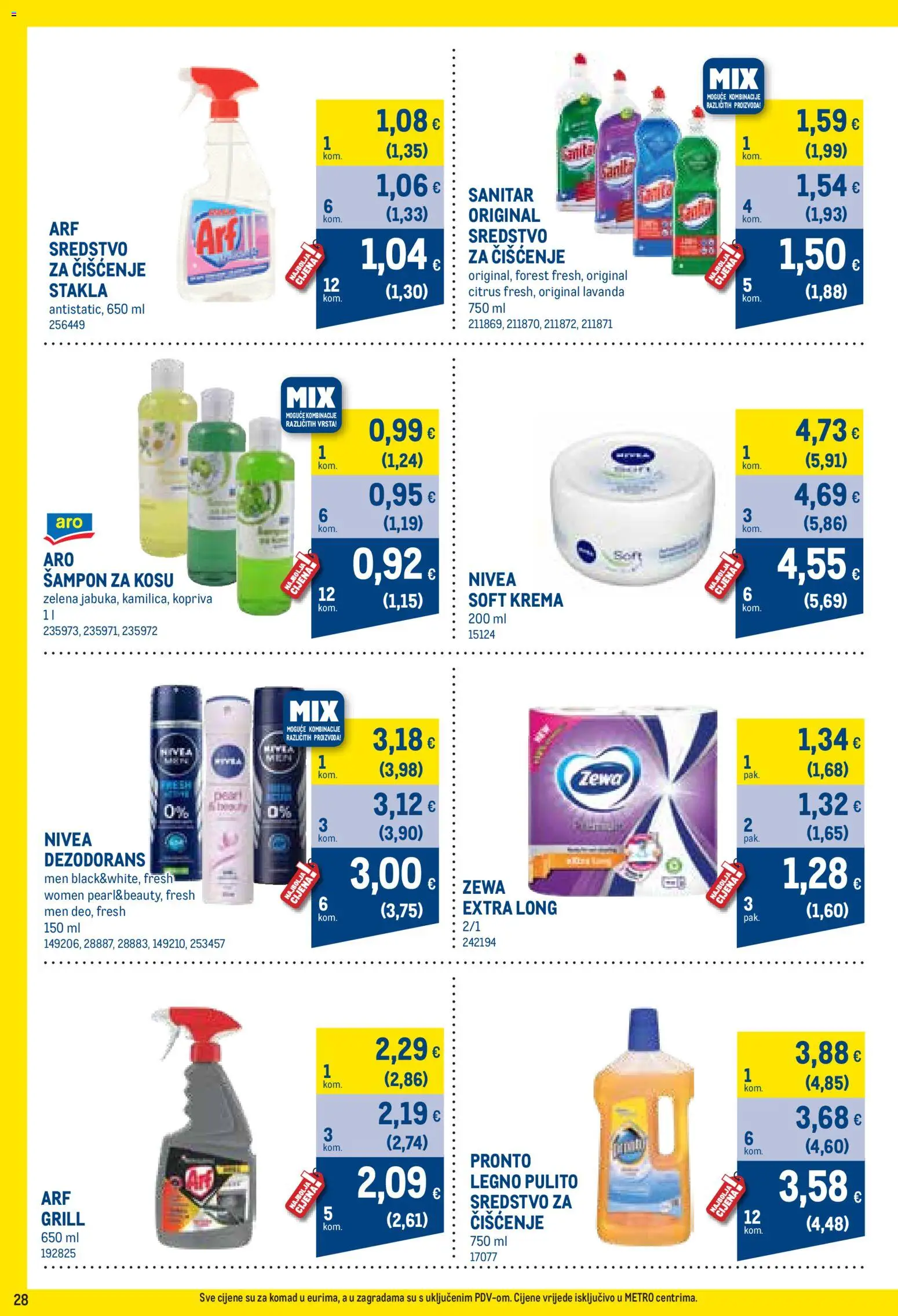 Metro katalog | vrijedi od 02.11.2026 | Stranica: 28 | Proizvodi: Šampon, Dezodorans, Krema, Grill