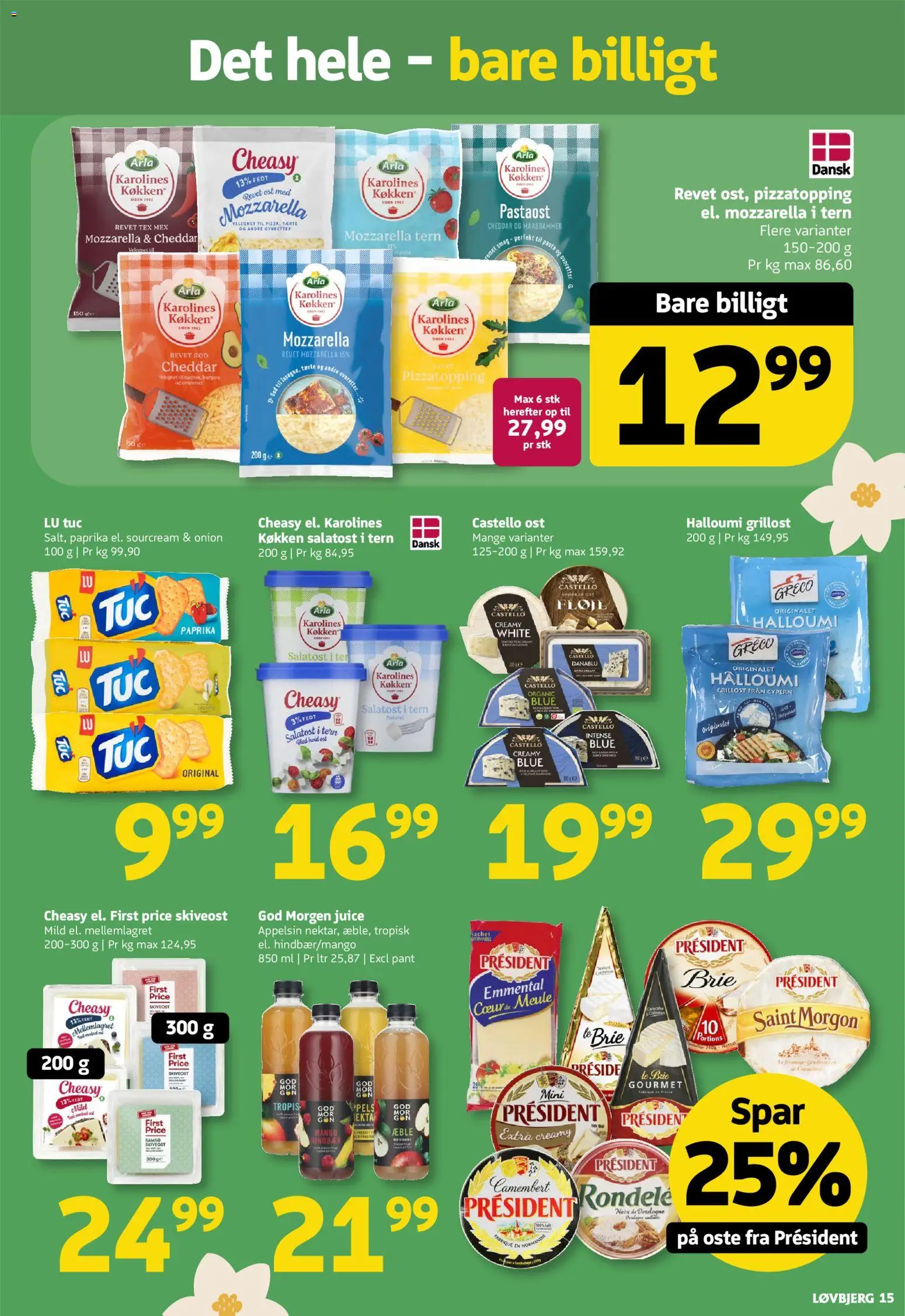 Løvbjerg tilbudsavis – gyldig fra 22.05.2026 | Side: 15 | Produkter: Mango, Ost, Hindbær, Skiveost