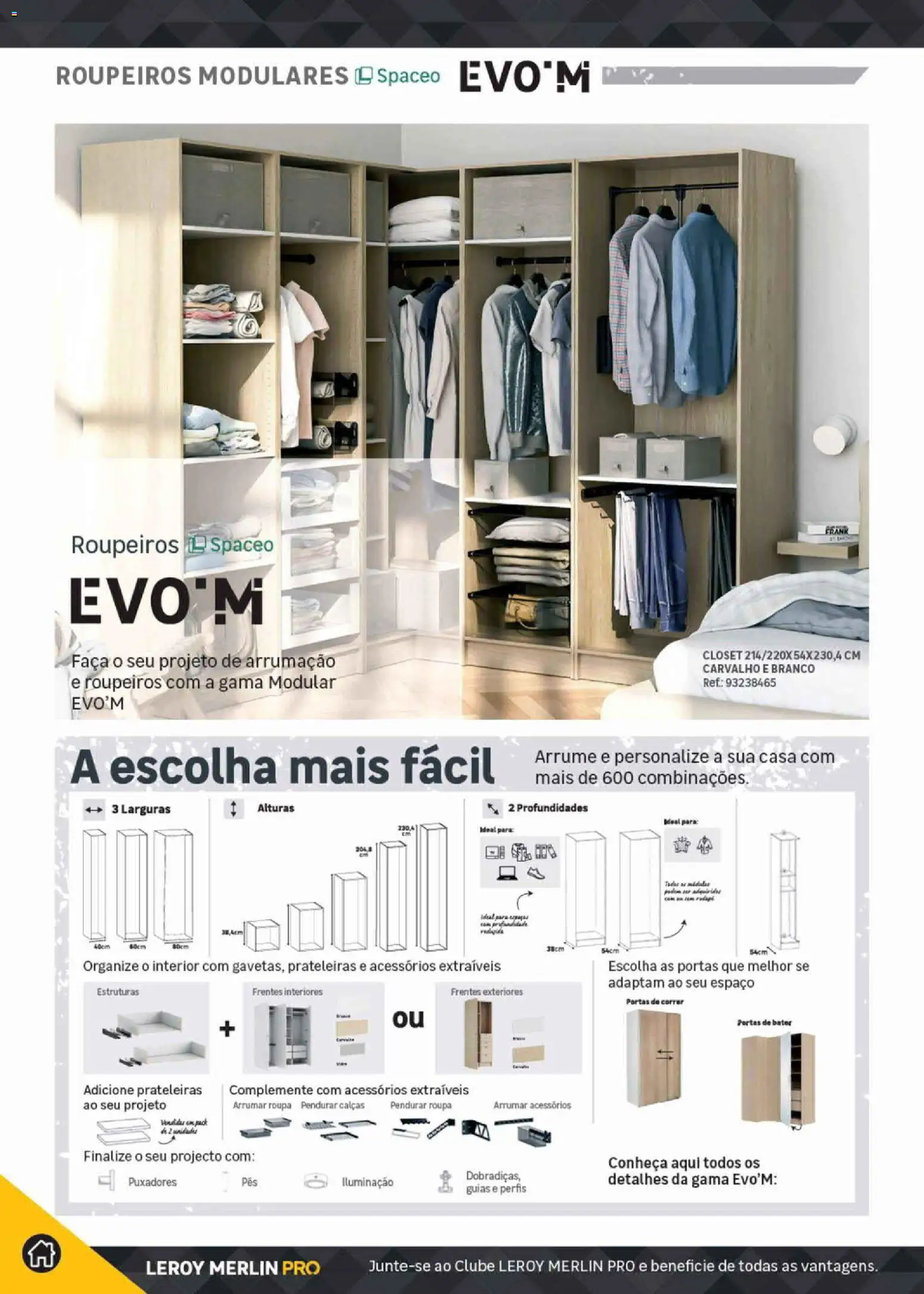 Leroy Merlin Catálogo Pro │ válido de 09.06.2026 | Página: 252 | Produtos: Faca, Calças, Roupeiros, Portas