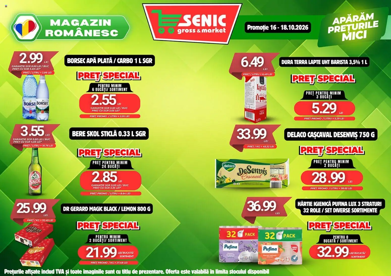 Noul catalog Senic – valabil de la 12.10.2026 | Pagină: 8 | Produse: Cașcaval, Magic, Bere, Lux