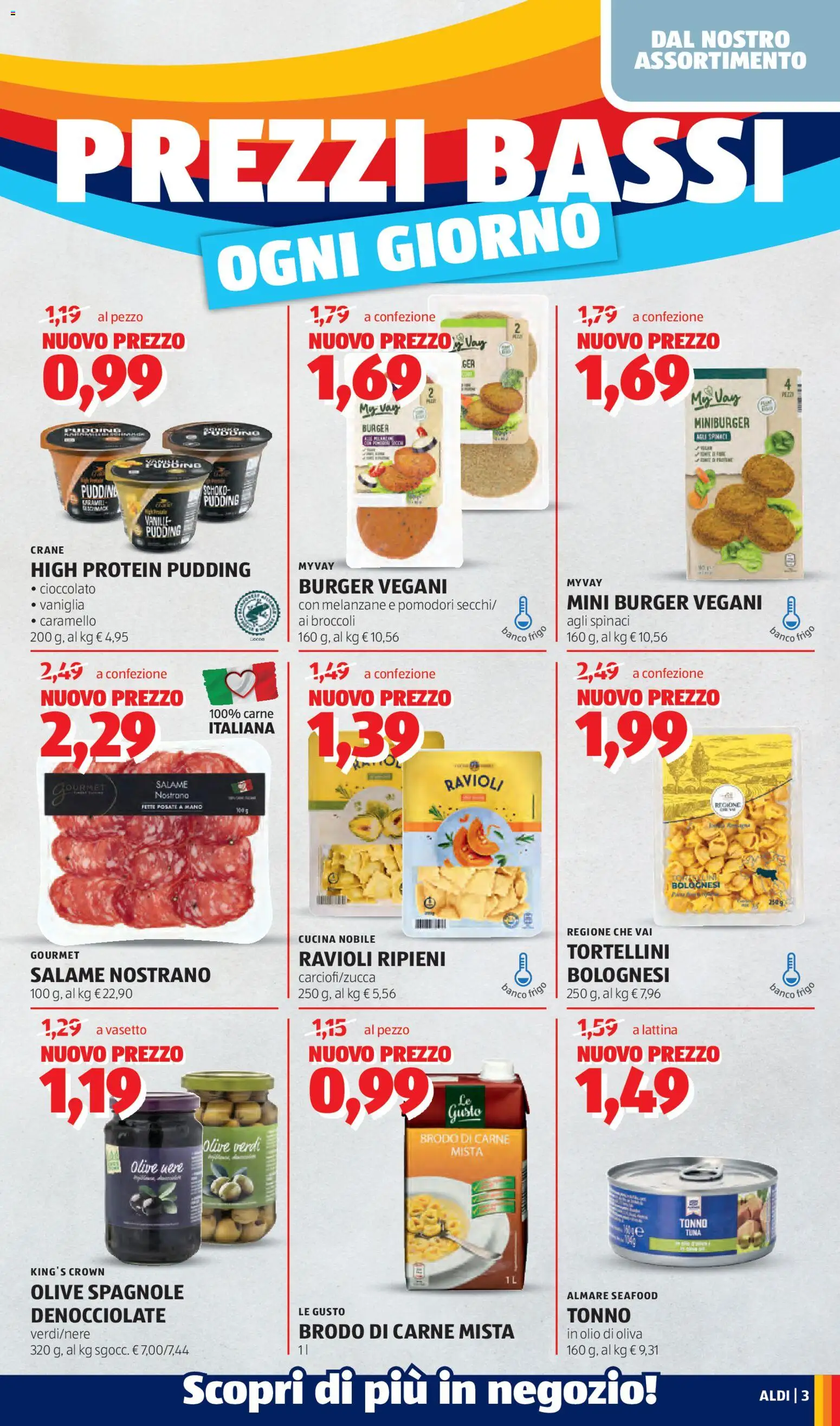 Volantino Aldi del 13.04.2026 | Pagina: 3 | Prodotti: Cioccolato, Olio, Melanzane, Olio di Oliva