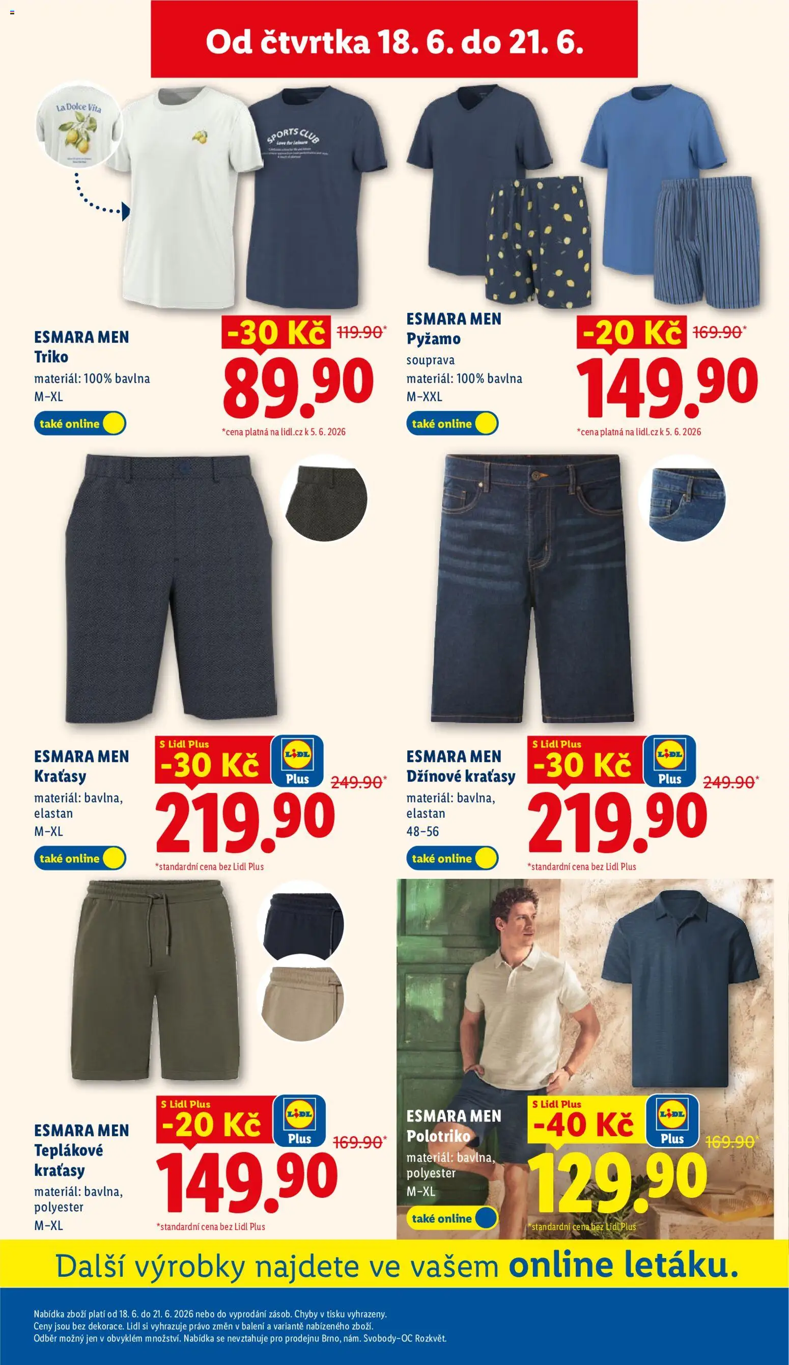 Lidl leták od 18.06.2026 | Strana: 33 | Produkty: Kraťasy, Pyžamo