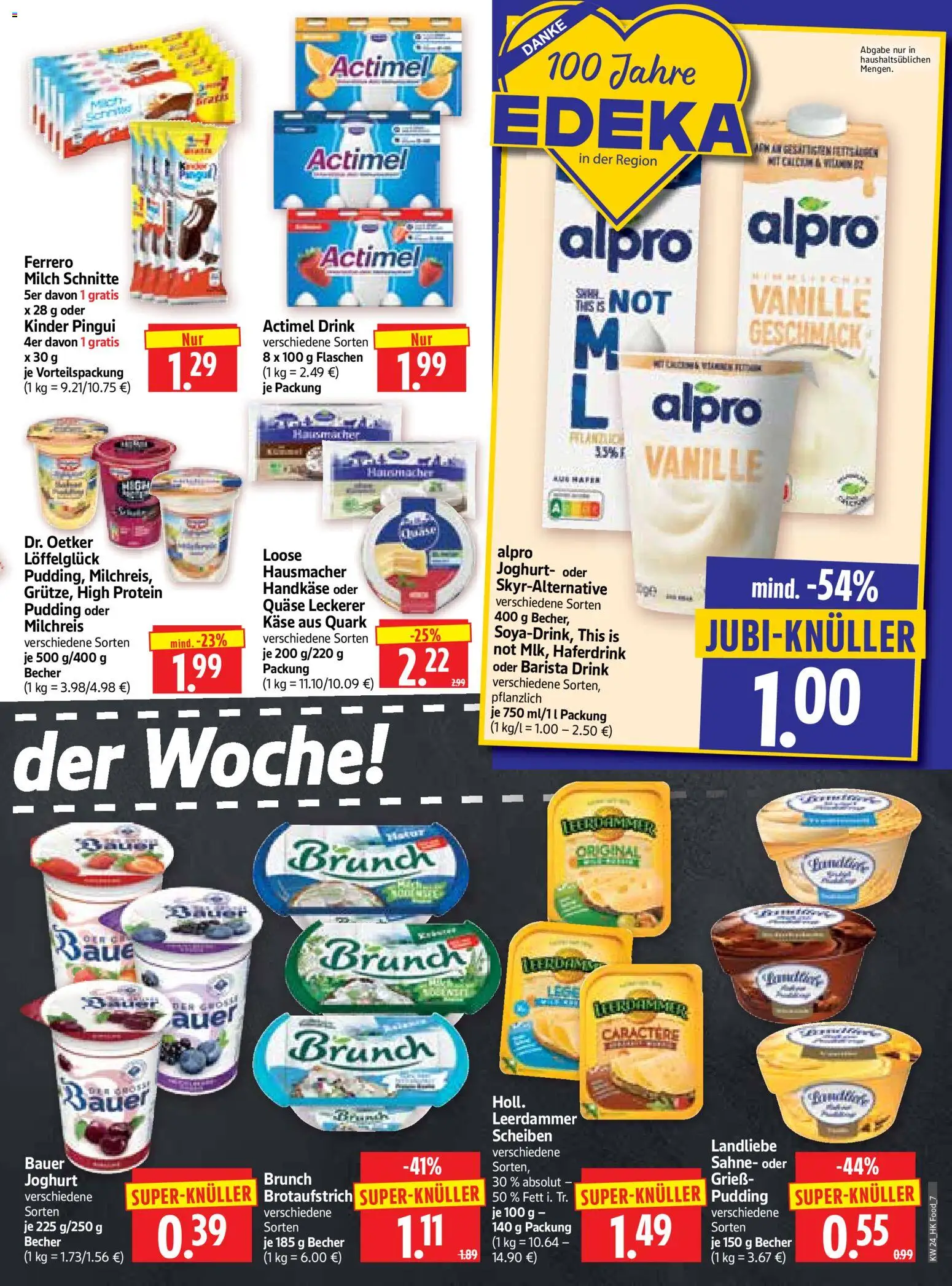 HERKULES Prospekt – gültig ab 08.06.2026 | Seite: 7 | Produkte: Käse, Pudding, Alpro, Sahne