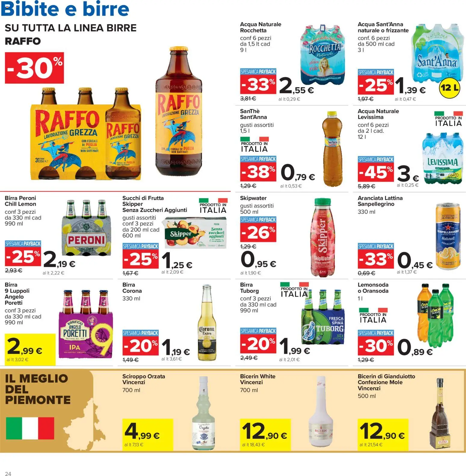 Volantino Carrefour del 13/07/2026 | Pagina: 24 | Prodotti: Cereali, Frutta, Pesca, Bibite
