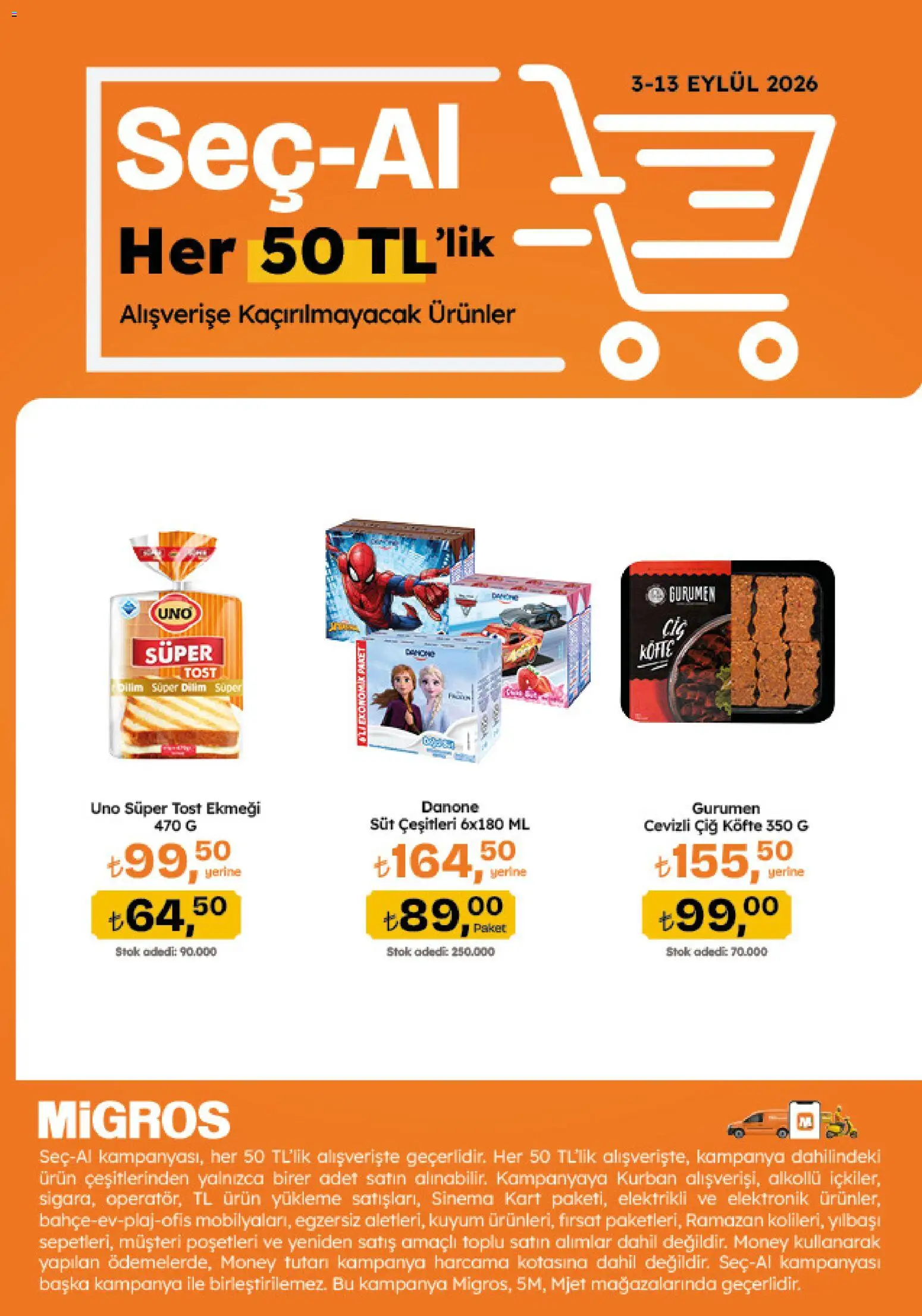 Migros aktüel ürünler kataloğu yayımlandı! Bu hafta 20 Ağustos 2026 - 09 Eylül 2026 günü Migros indirimli ürünleri