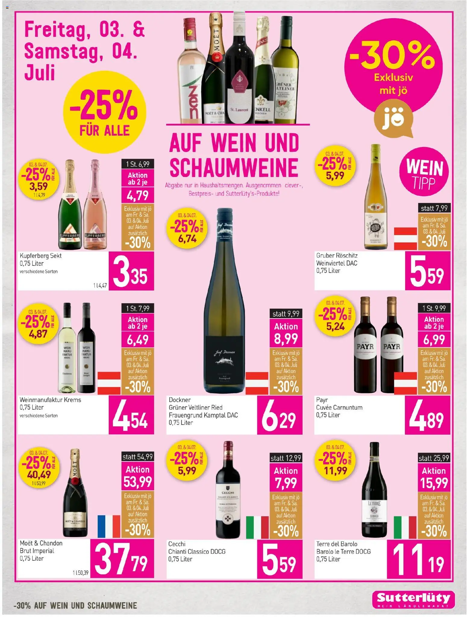 Sutterlüty Flugblatt gültig ab 02.07.2026 | Seite: 19 | Produkte: Wein
