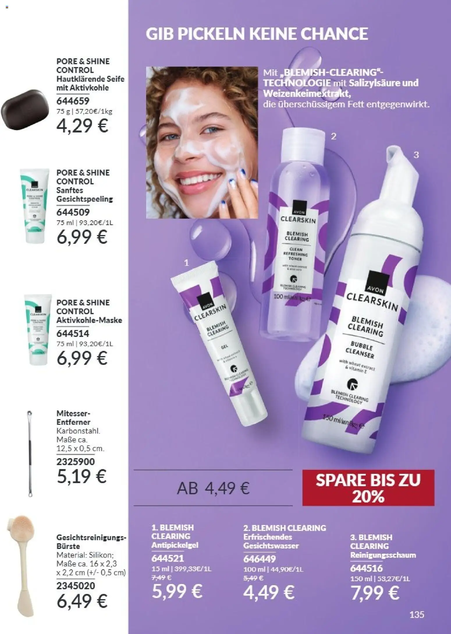 AVON Katalog September 2026 – gültig ab 01.09.2026 | Seite: 131 | Produkte: Toner, Bürste, Seife